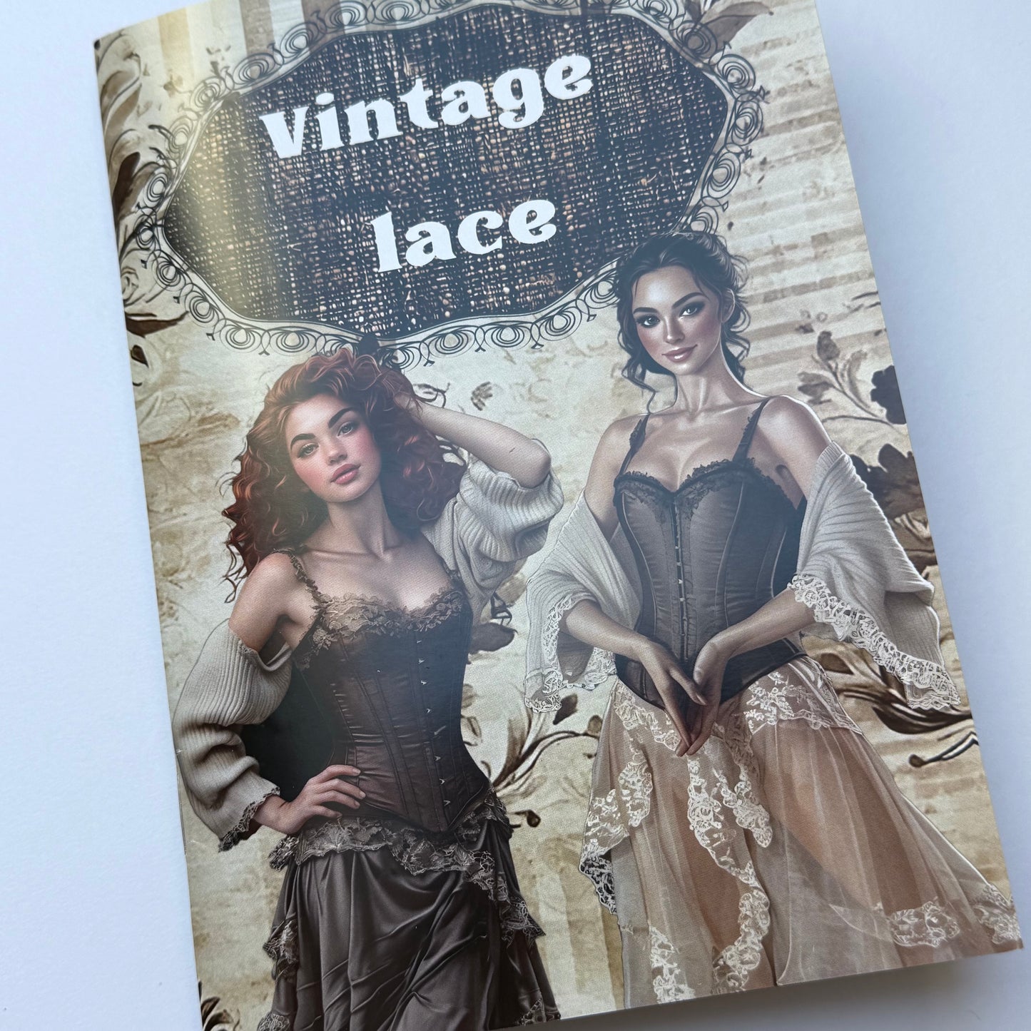 Vintage Lace, Journal fo background scrapbooking , paper magazin, junk journal, scrapbooking,bullet journal, card making.