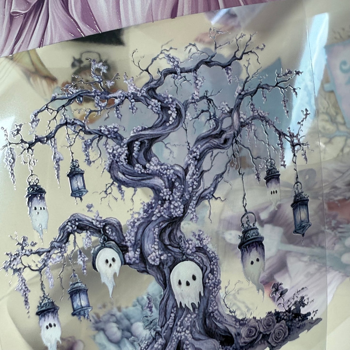 PET 3D raised Halloween Planner and Lavender Spooky tape,one roll fashion, junk journal, scrapbooking,bullet journal, card making.