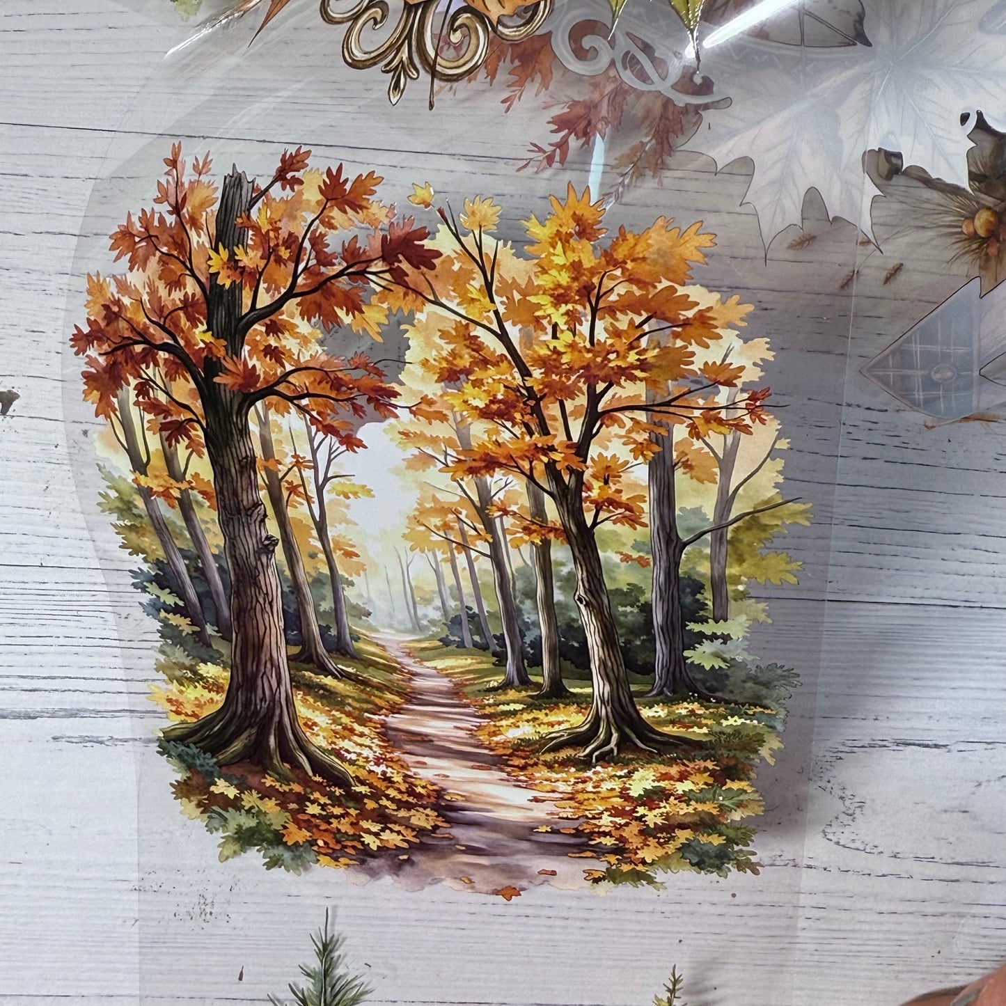 PET 3D raised Landscape4 tape,one roll fashion, junk journal, scrapbooking,bullet journal, card making.