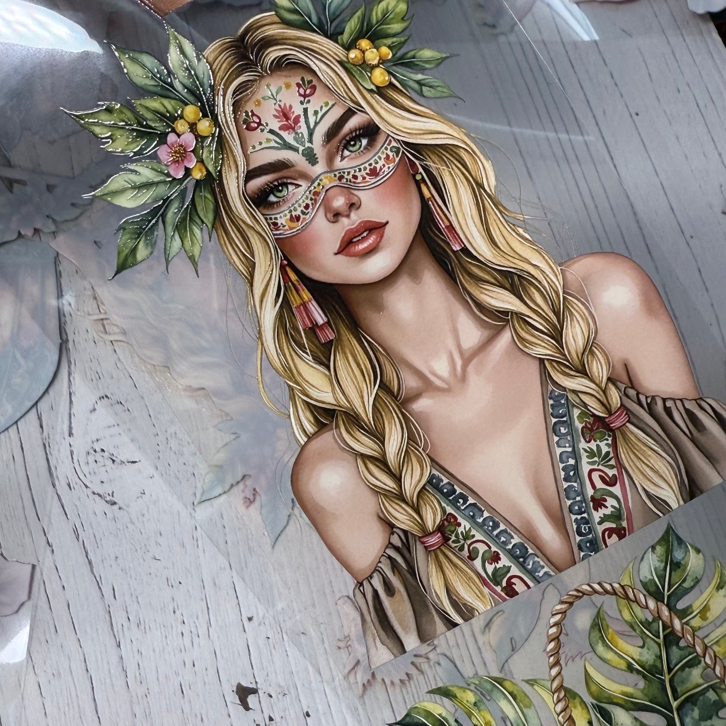 PET 3D raised Dar a Hor Alhambra haven and Painted jungle canopy tape,one roll fashion, junk journal, scrapbooking,bullet journal, card making.
