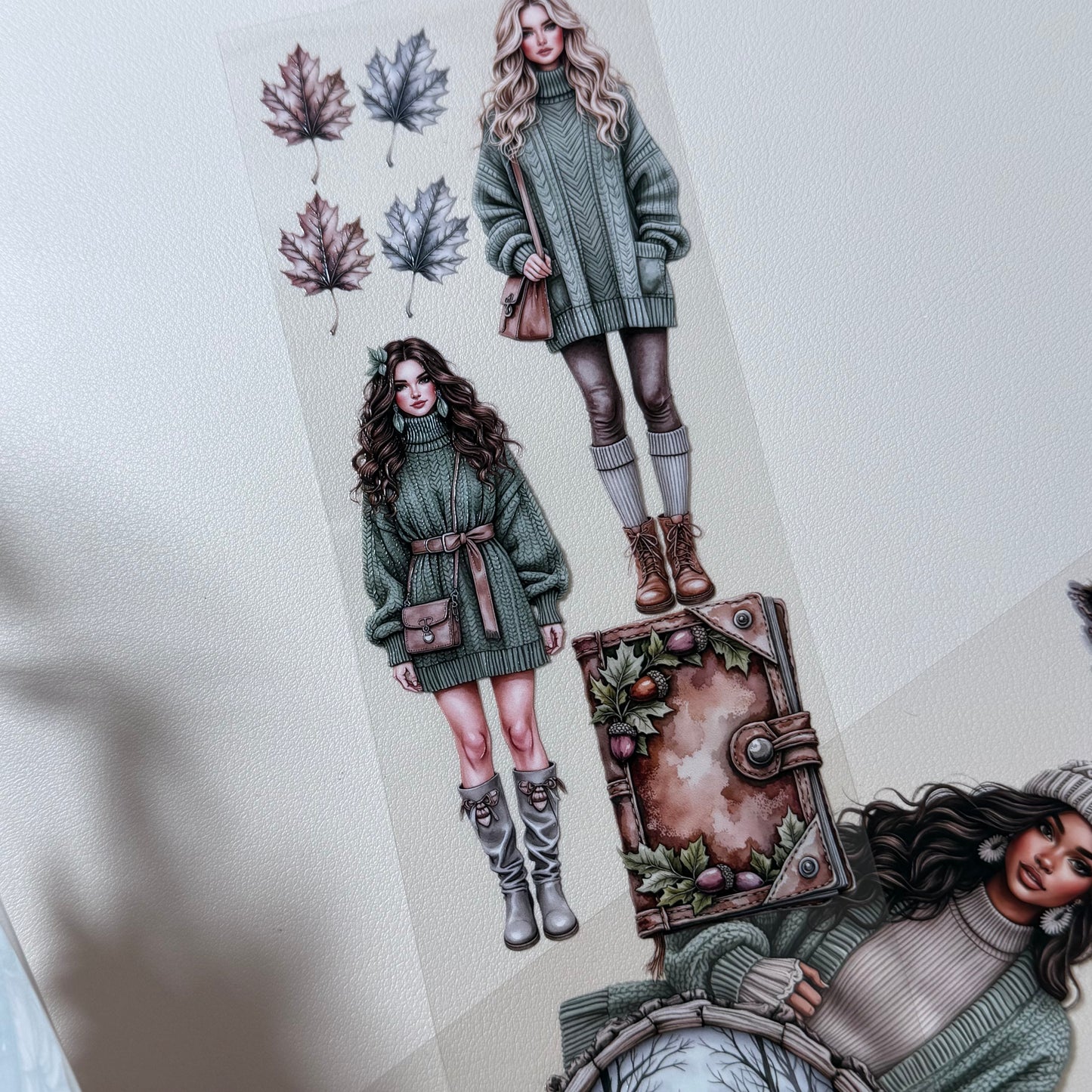 PET 3D raised Autumn Quiet Wanderlust and Autumn In Japan tape,one roll fashion, junk journal, scrapbooking,bullet journal, card making.