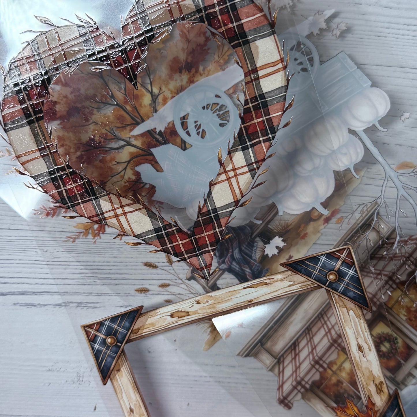 PET 3D raised Landscape4 tape,one roll fashion, junk journal, scrapbooking,bullet journal, card making.