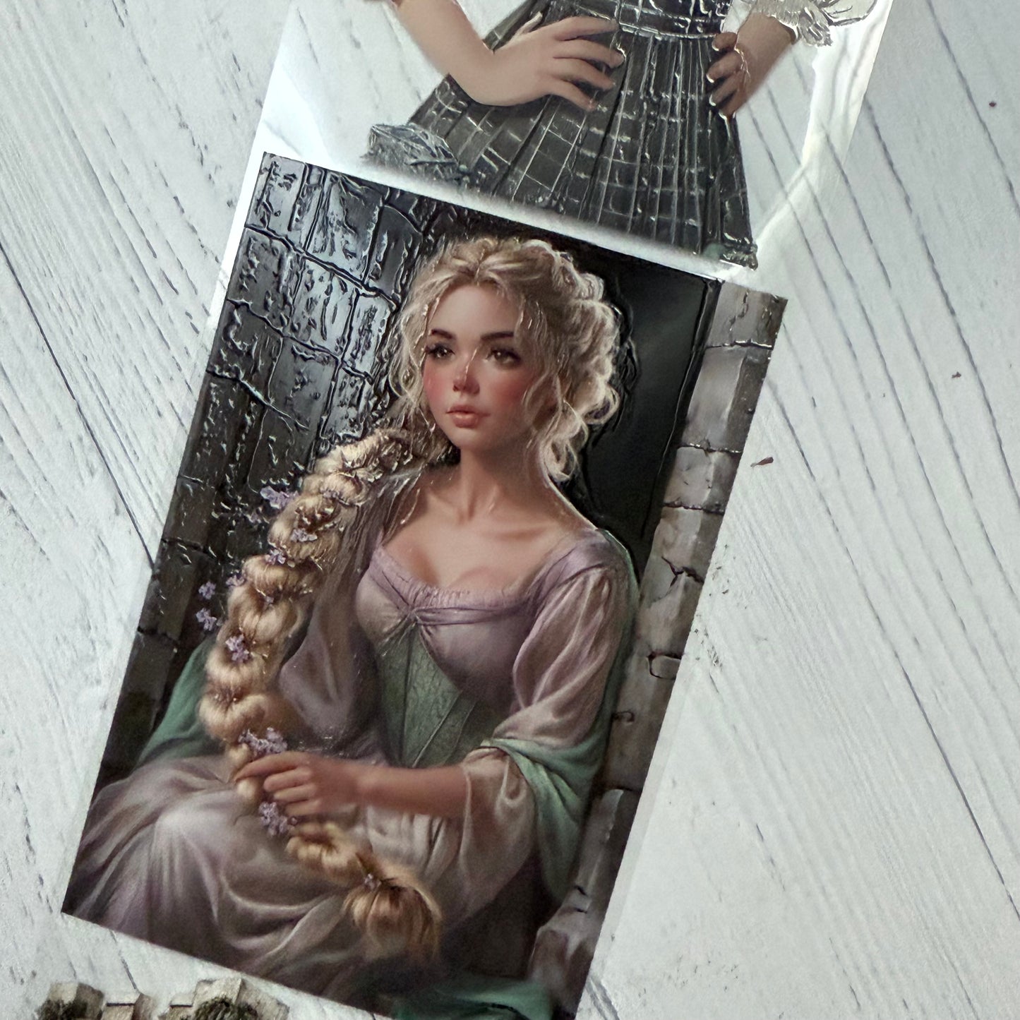 PET 3D raised Emerald city and Rapunzel tape,one roll fashion, junk journal, scrapbooking,bullet journal, card making.