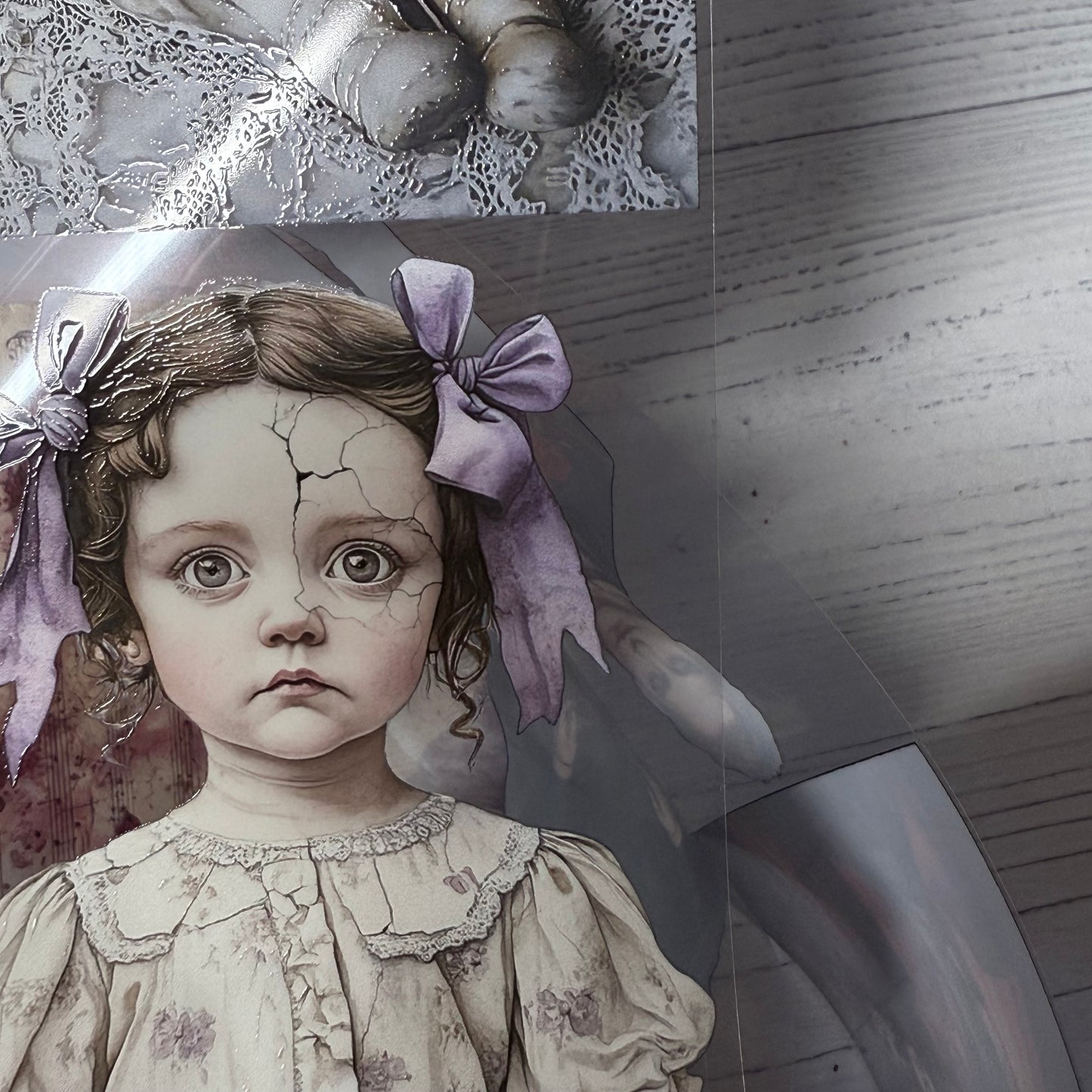 PET 3D raised Haunted dollhouse and opera house tape,one roll fashion, junk journal, scrapbooking,bullet journal, card making.