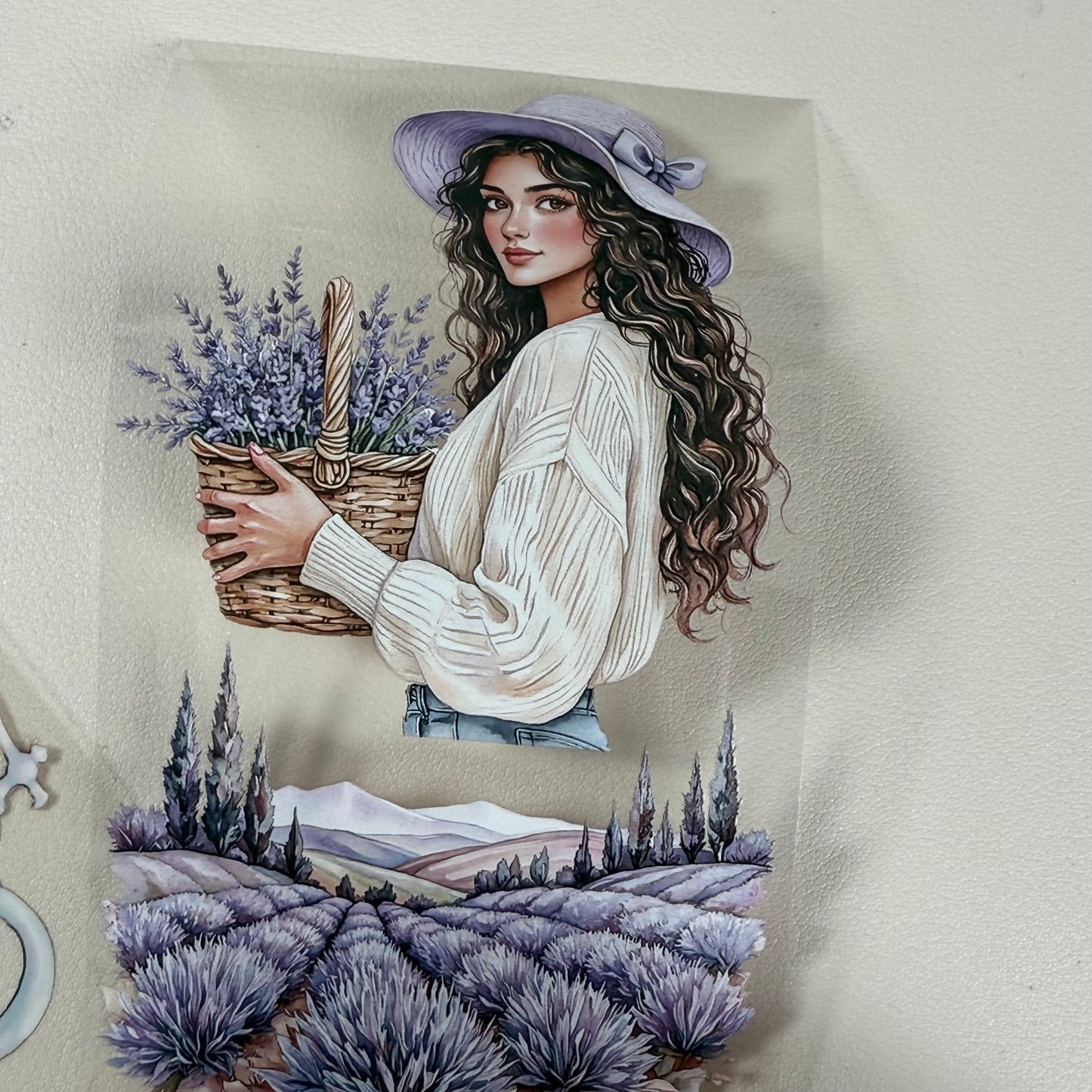 PET 3D raised Wild Lavender and I love plants tape,one roll fashion, junk journal, scrapbooking,bullet journal, card making.
