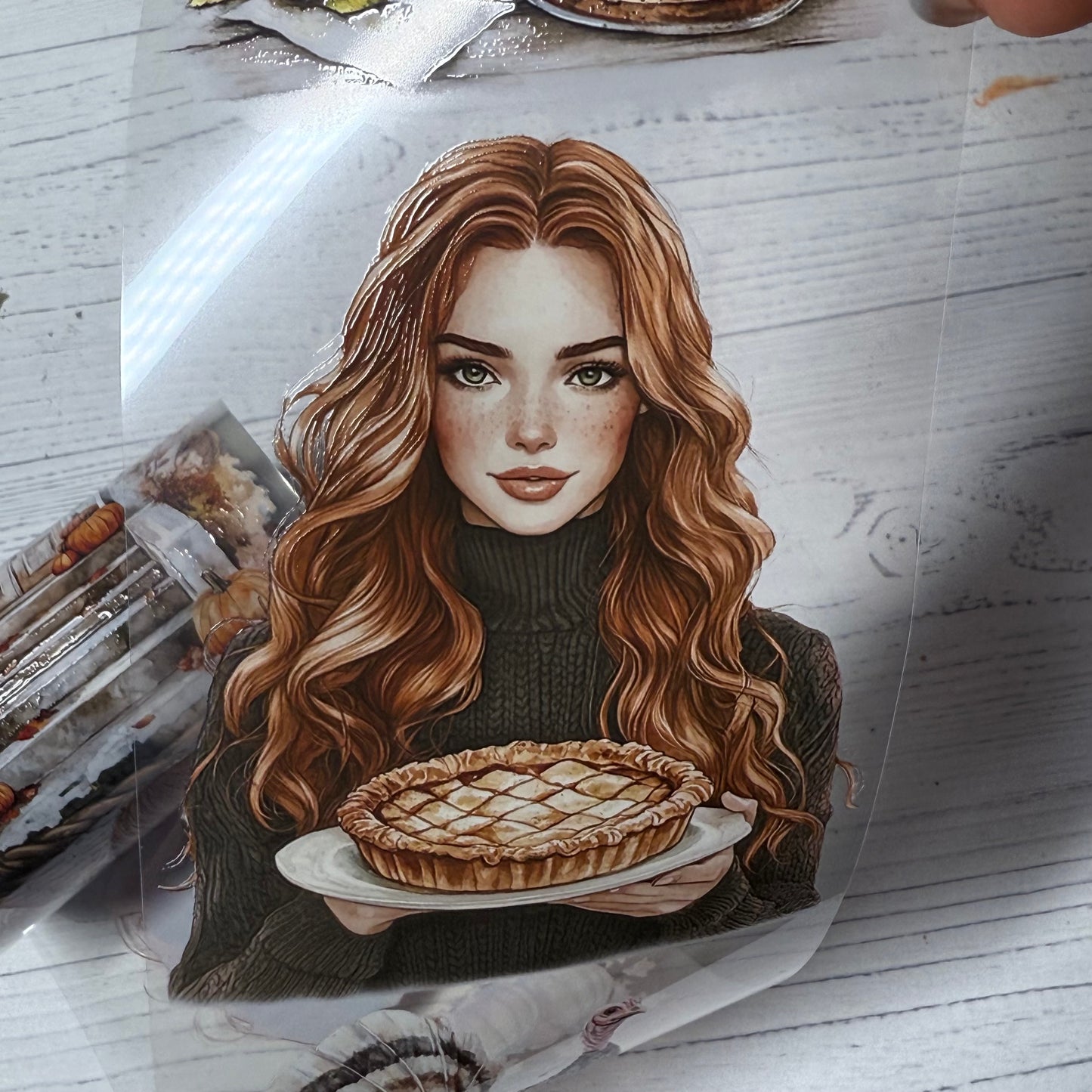 PET 3D raised Autumn Days and Happy Thanksgiving tape,one roll fashion, junk journal, scrapbooking,bullet journal, card making.