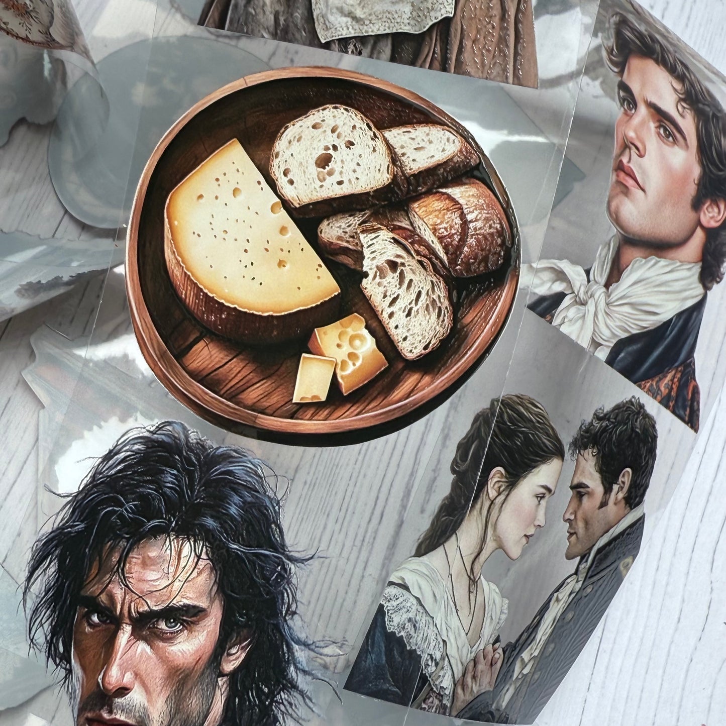 PET 3D raised Persuasion and Wuthering Height tape,one roll fashion, junk journal, scrapbooking,bullet journal, card making.