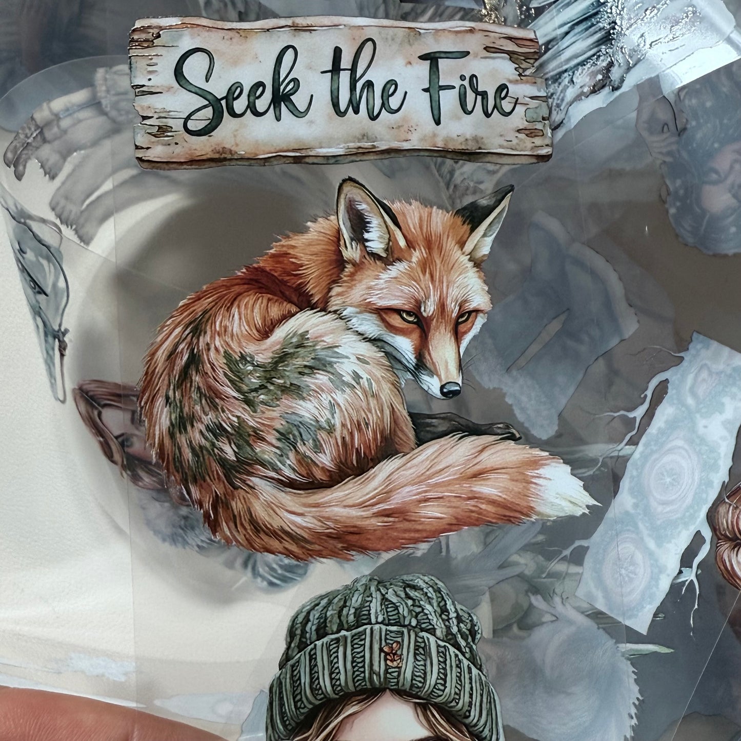 PET 3D raised Frozen Wilderness and Emberwood Tales of Fire and Ice tape,one roll fashion, junk journal, scrapbooking,bullet journal, card making.