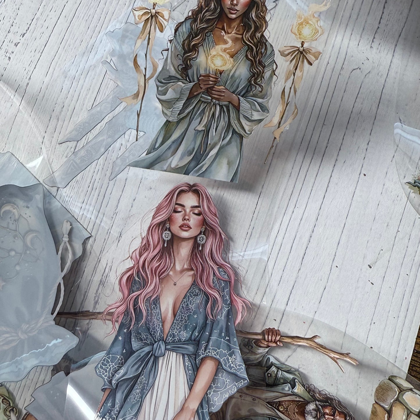 PET 3D raised Marshland mystics and Starwoven bohemian wander tape,one roll fashion, junk journal, scrapbooking,bullet journal, card making.