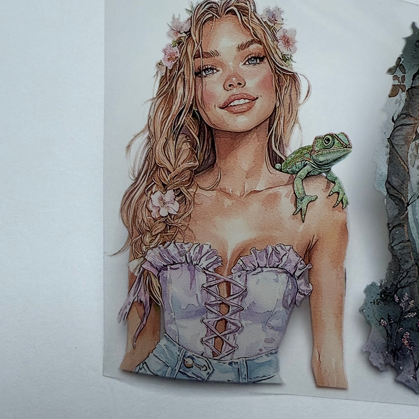 PET 3D raised Modern Rapunzel and Medieval tape,one roll fashion, junk journal, scrapbooking,bullet journal, card making.