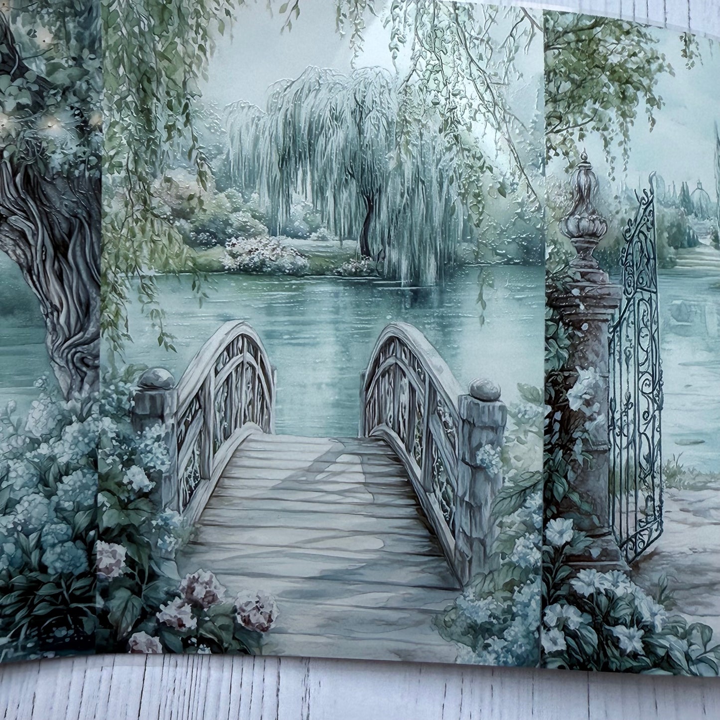 PET 3D raised Landscape tape,one roll fashion, junk journal, scrapbooking,bullet journal, card making.