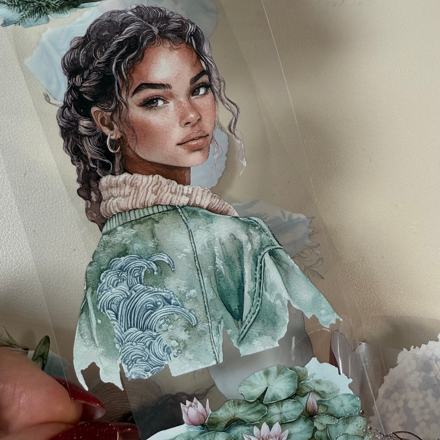 PET 3D raised Floral Drift and Deep Romance tape,one roll fashion, junk journal, scrapbooking,bullet journal, card making.