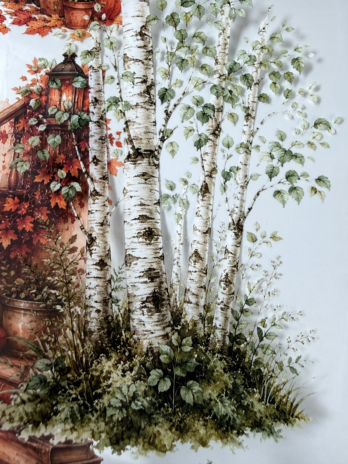Forest and Amber autumn Landscape PET 3D raised tape.
