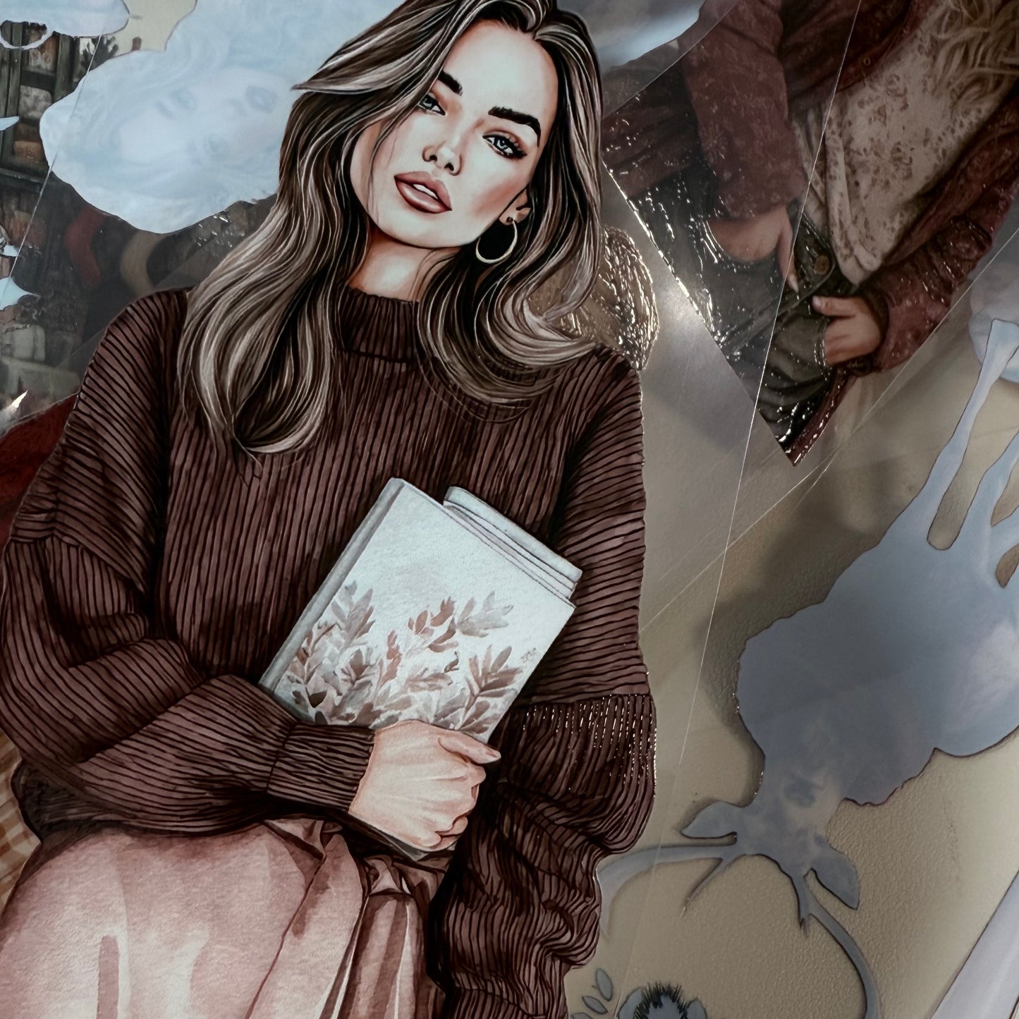 PET 3D raised Winter Hygge and Christmas Cottage tape,one roll fashion, junk journal, scrapbooking,bullet journal, card making.