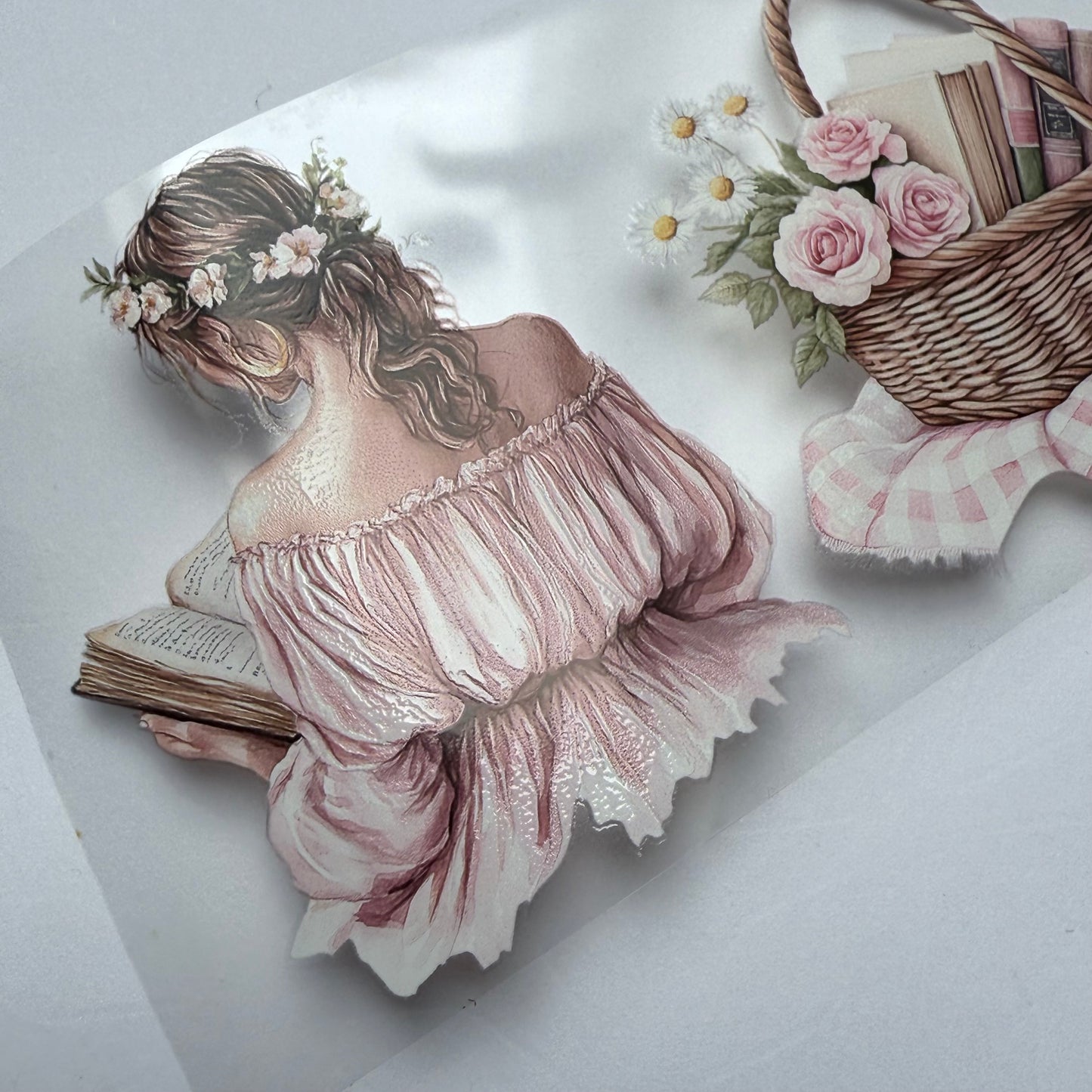 PET 3D raised Literary Escape and Citrine Witch tape,one roll fashion, junk journal, scrapbooking,bullet journal, card making.