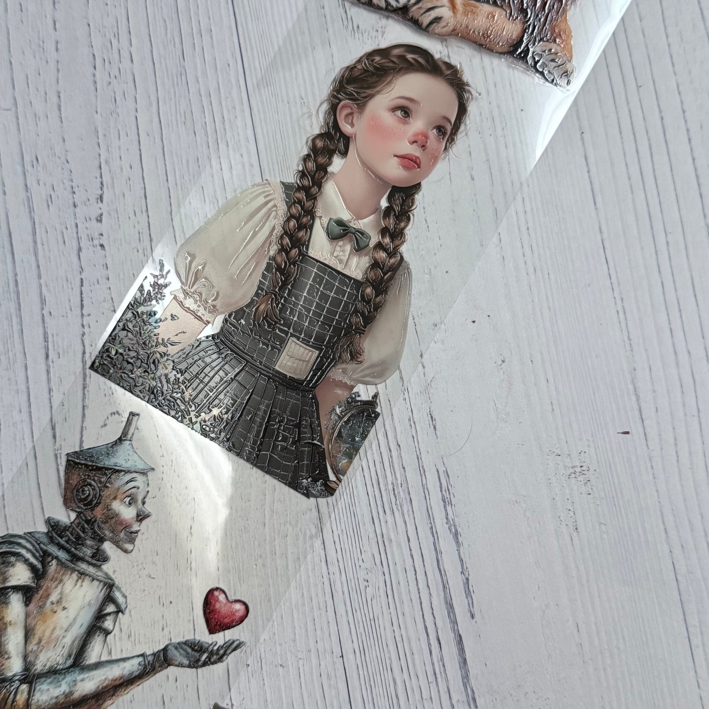 PET 3D raised Emerald city and Rapunzel tape,one roll fashion, junk journal, scrapbooking,bullet journal, card making.