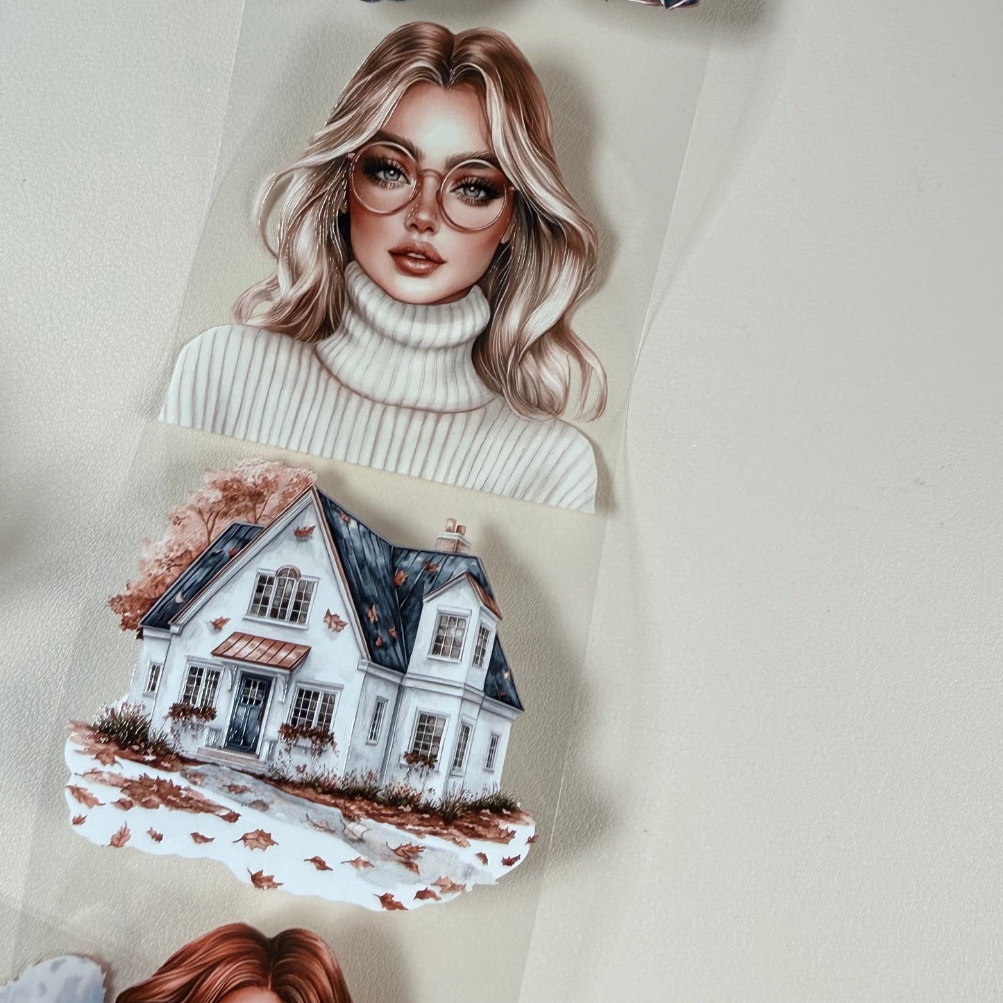 PET 3D raised Copper and Cashmere and Maplewood Moments tape,one roll fashion, junk journal, scrapbooking,bullet journal, card making.