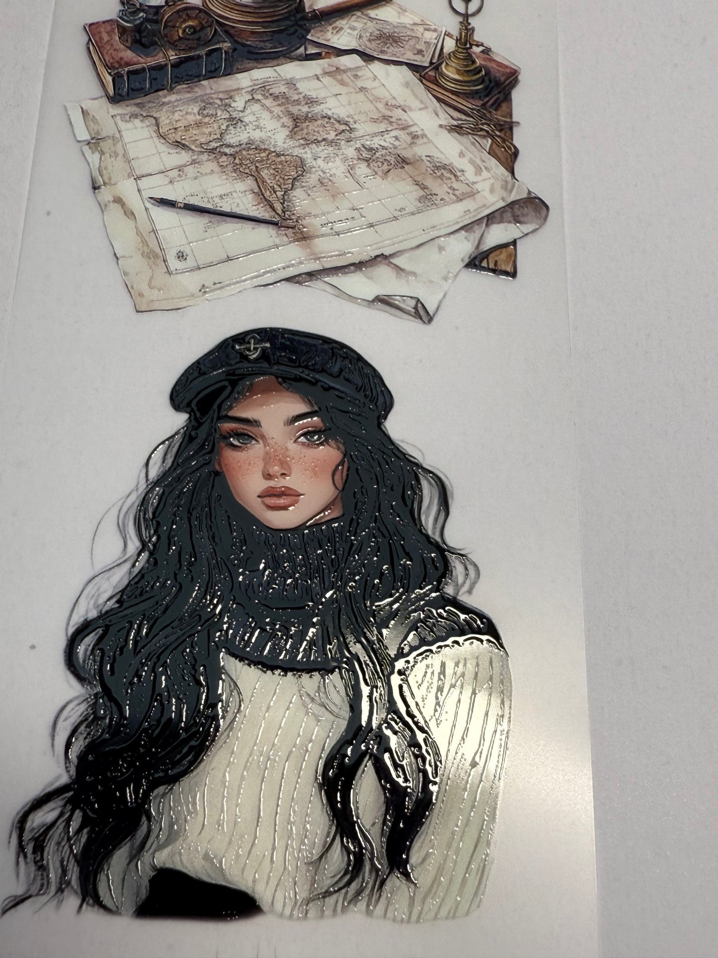 PET 3D raised tape piratecore and lighthouse keeper tape,one roll fashion, junk journal, scrapbooking,bullet journal, card making.