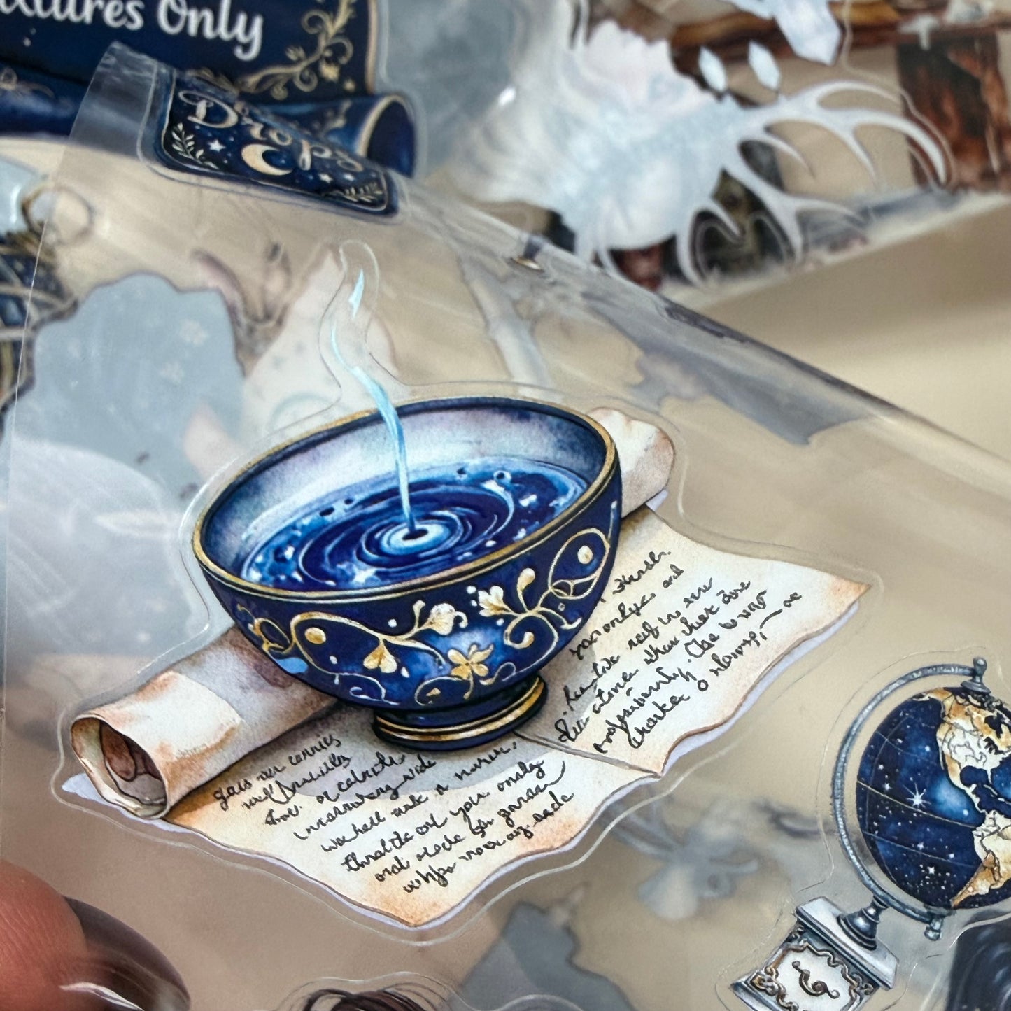 KISSCUT Winter Witchcraft and Celestial Apothecary PET 3D raised tape,one roll fashion, junk journal, scrapbooking,bullet journal, card making.