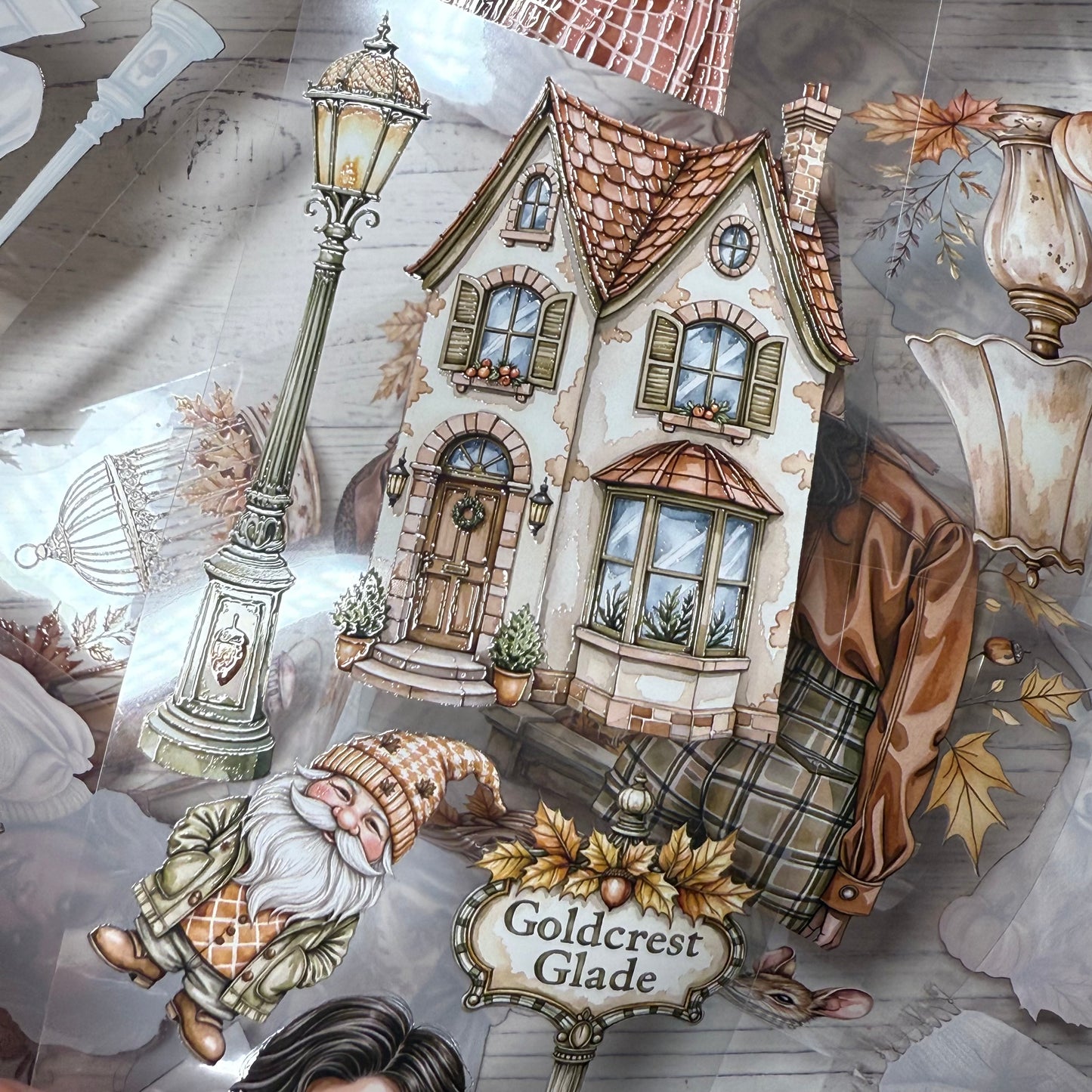 PET 3D raised Goldcrest Glade and Storyglow Autumn tape,one roll fashion, junk journal, scrapbooking,bullet journal, card making.