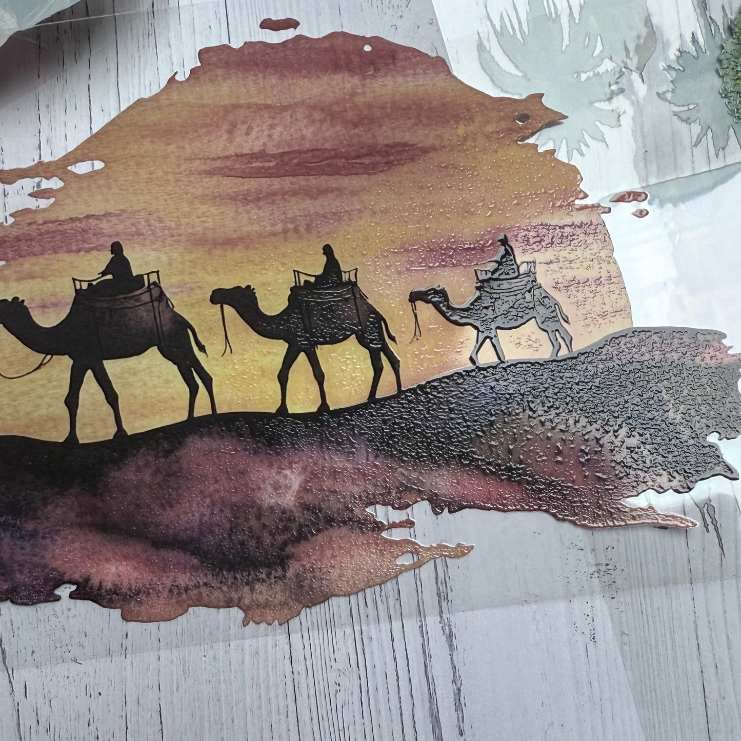 PET 3D raised Landscape2 tape,one roll fashion, junk journal, scrapbooking,bullet journal, card making.