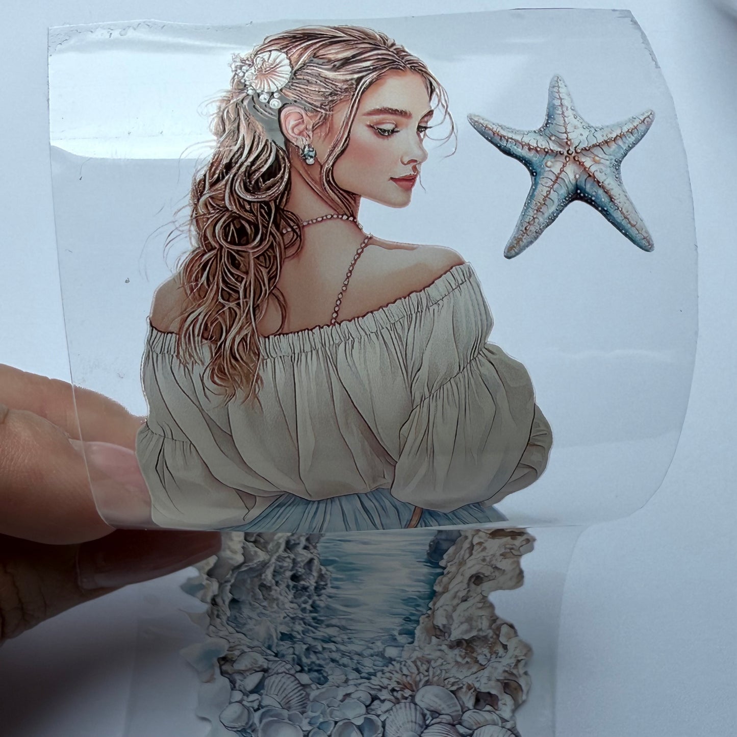 PET 3D raised Dreamy sea tape,one roll fashion, junk journal, scrapbooking,bullet journal, card making.
