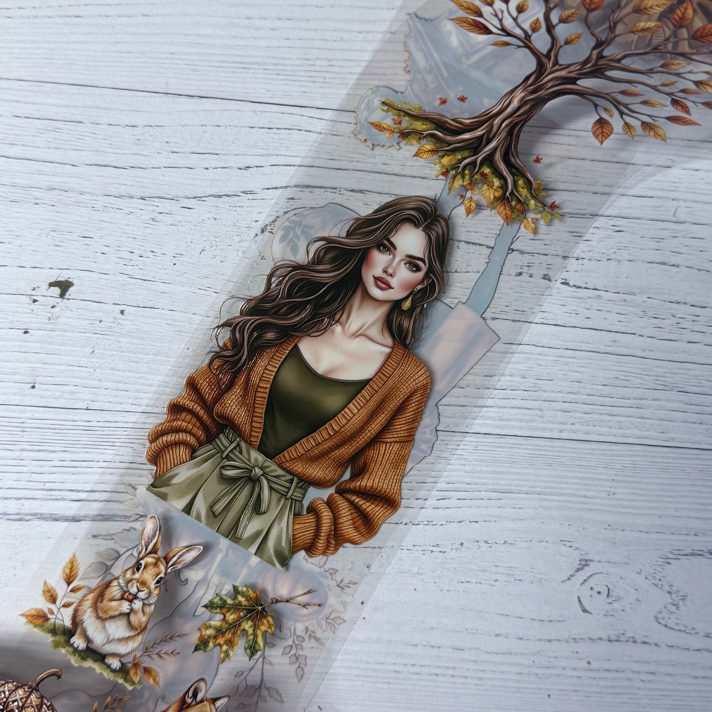 PET 3D raised Coffee lover and Mossy autumn tape,one roll fashion, junk journal, scrapbooking,bullet journal, card making.
