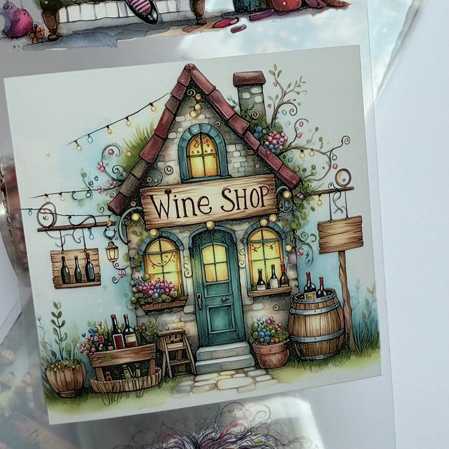 PET 3D raised Quirky Lady with wine and Chocolade tape,one roll fashion, junk journal, scrapbooking,bullet journal, card making.