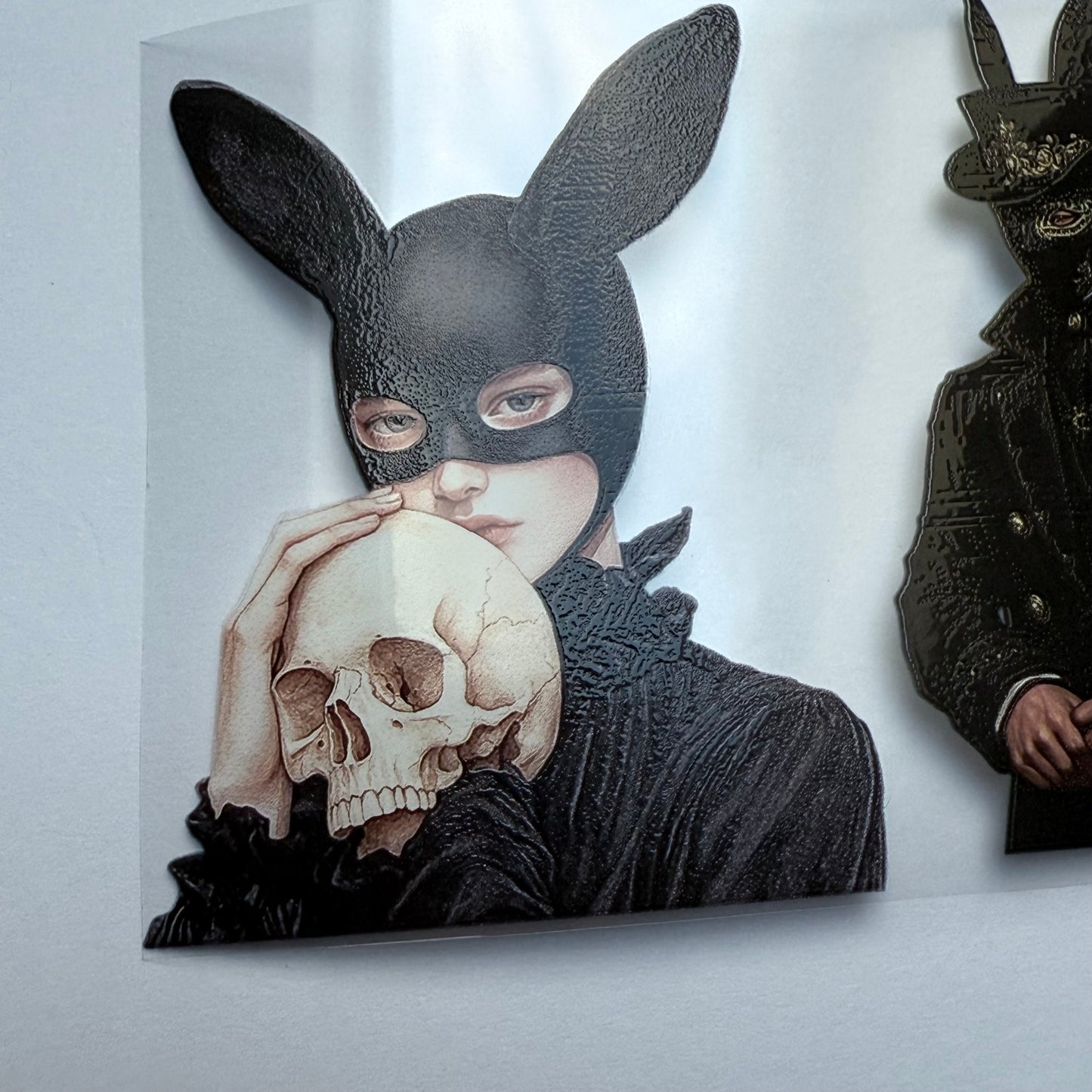 PET 3D raised The Rabbit’s Masquerade Noir Carnival and Lady of the Lake Moonlit Hex tape,one roll fashion, junk journal, scrapbooking,bullet journal, card making.