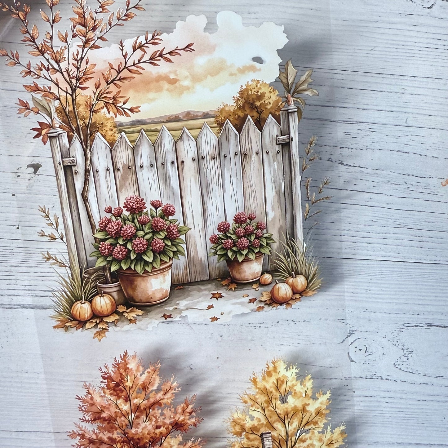 PET 3D raised Landscape4 tape,one roll fashion, junk journal, scrapbooking,bullet journal, card making.