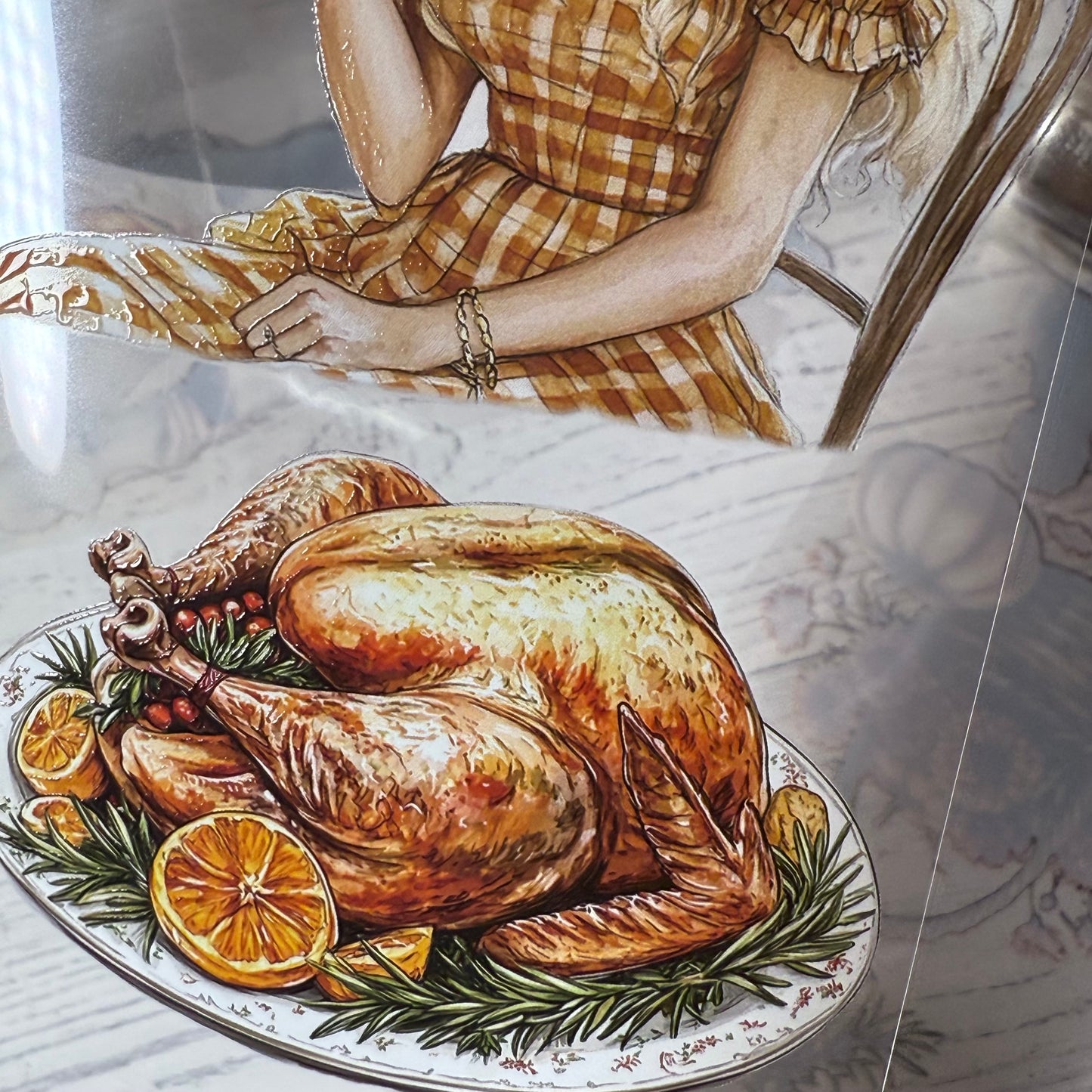 PET 3D raised Autumn Days and Happy Thanksgiving tape,one roll fashion, junk journal, scrapbooking,bullet journal, card making.