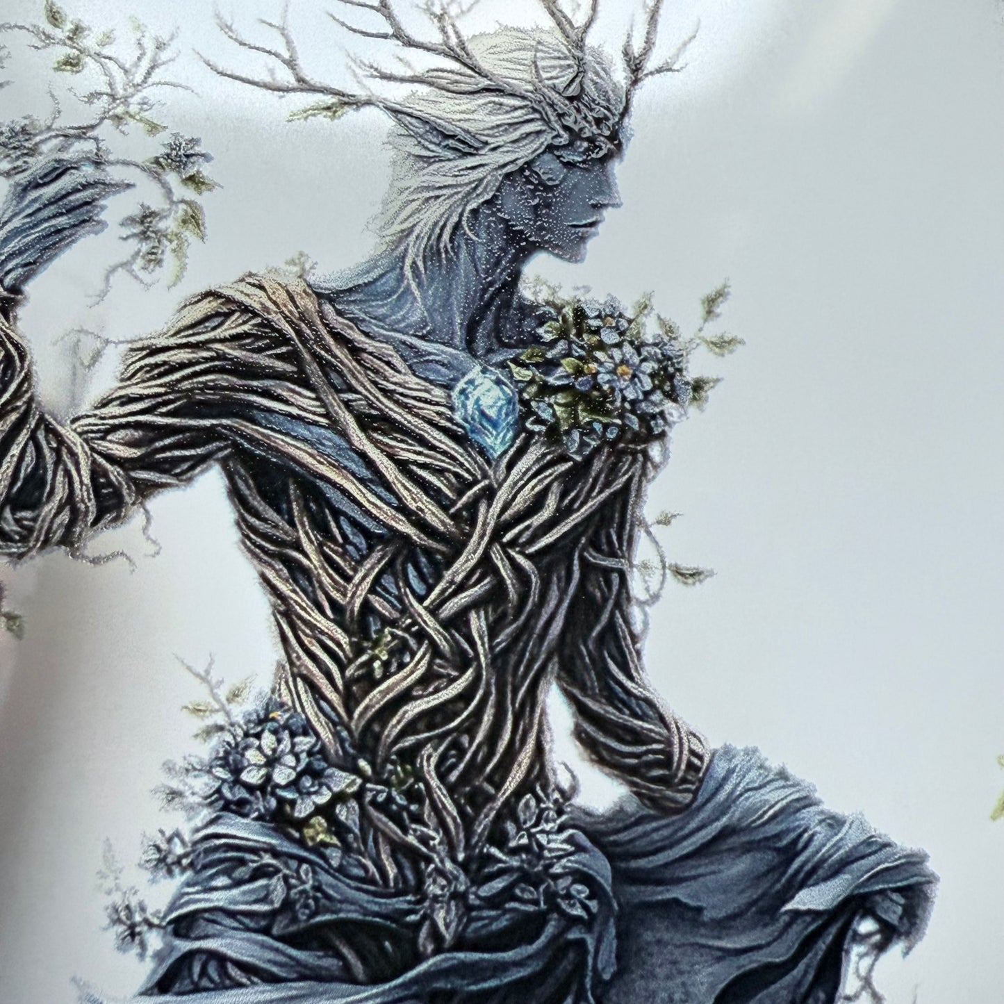 PET 3D raised Dark woodland fae and Mystic Spring Garden tape,one roll fashion, junk journal, scrapbooking,bullet journal, card making.