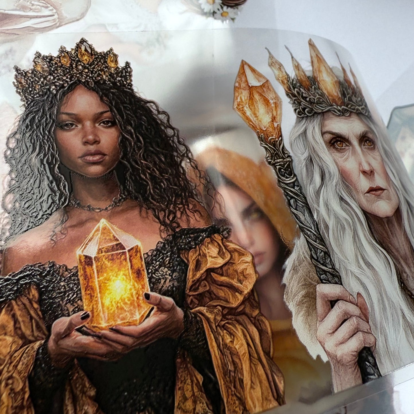 PET 3D raised Literary Escape and Citrine Witch tape,one roll fashion, junk journal, scrapbooking,bullet journal, card making.