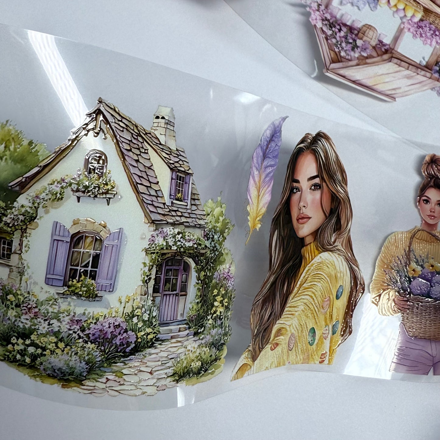 PET 3D raised Mothersday and Easter time tape,one roll fashion, junk journal, scrapbooking,bullet journal, card making.