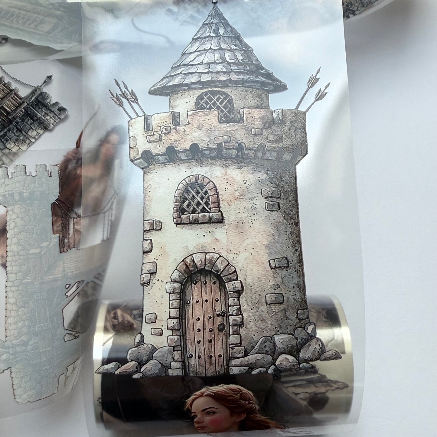 PET 3D raised Hunting and riding tape,one roll fashion, junk journal, scrapbooking,bullet journal, card making.