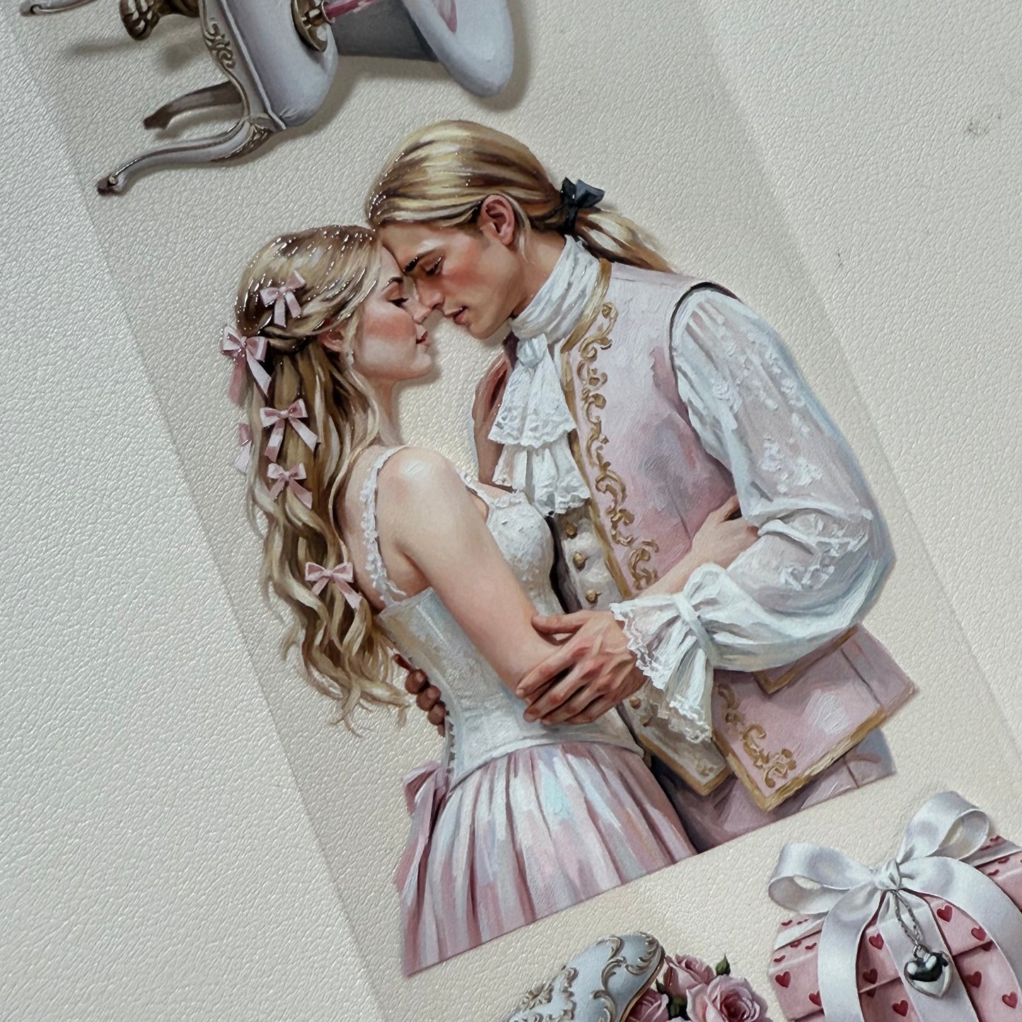 PET Rococo Amour and Winter Academia 3D raised tape,one roll fashion, junk journal, scrapbooking,bullet journal, card making.