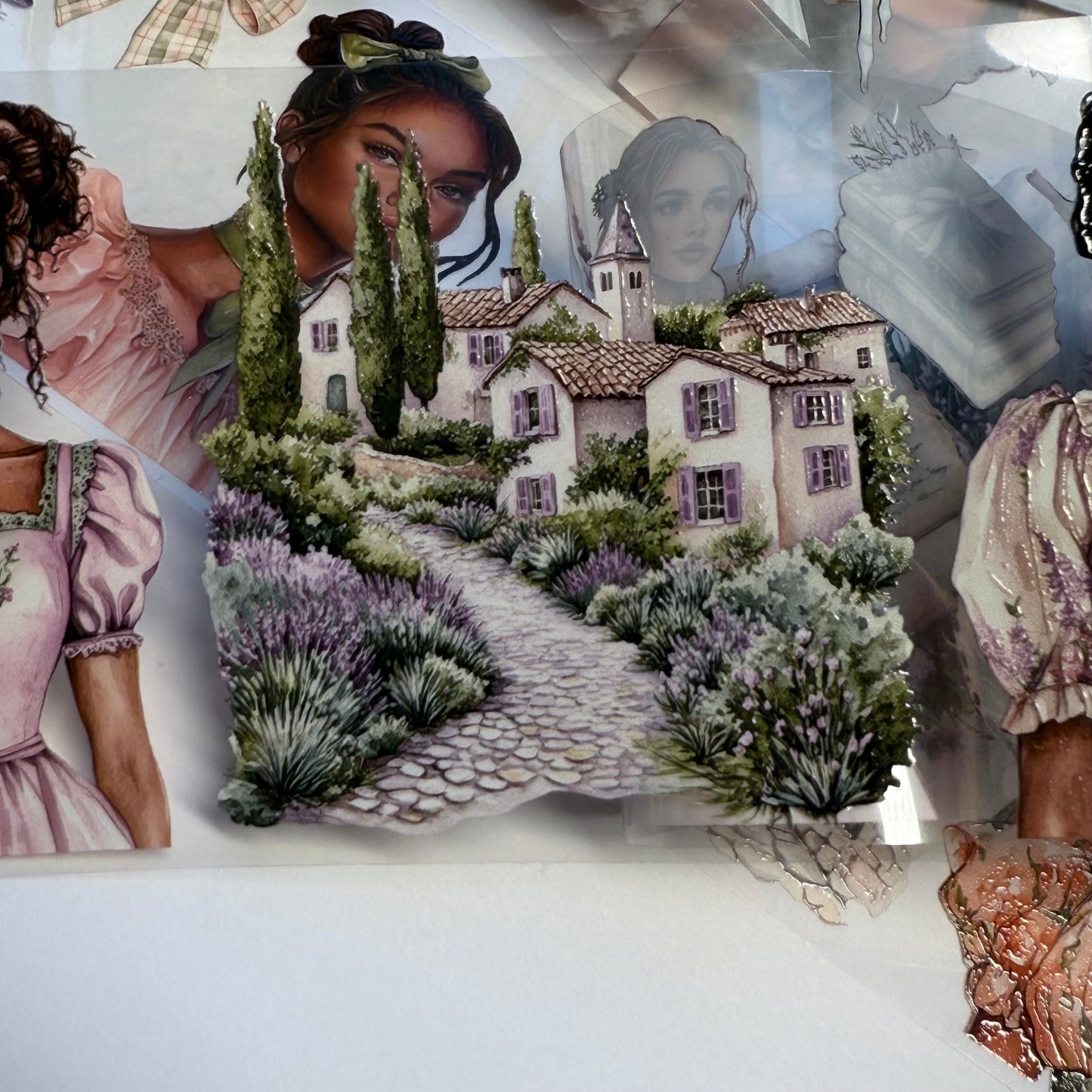 PET 3D raised Antique spring and Easter tape,one roll fashion, junk journal, scrapbooking,bullet journal, card making.