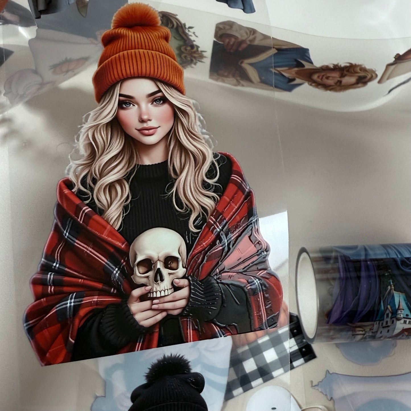 PET 3D raised Magical School and Ghost Halloween tape,one roll fashion, junk journal, scrapbooking,bullet journal, card making.