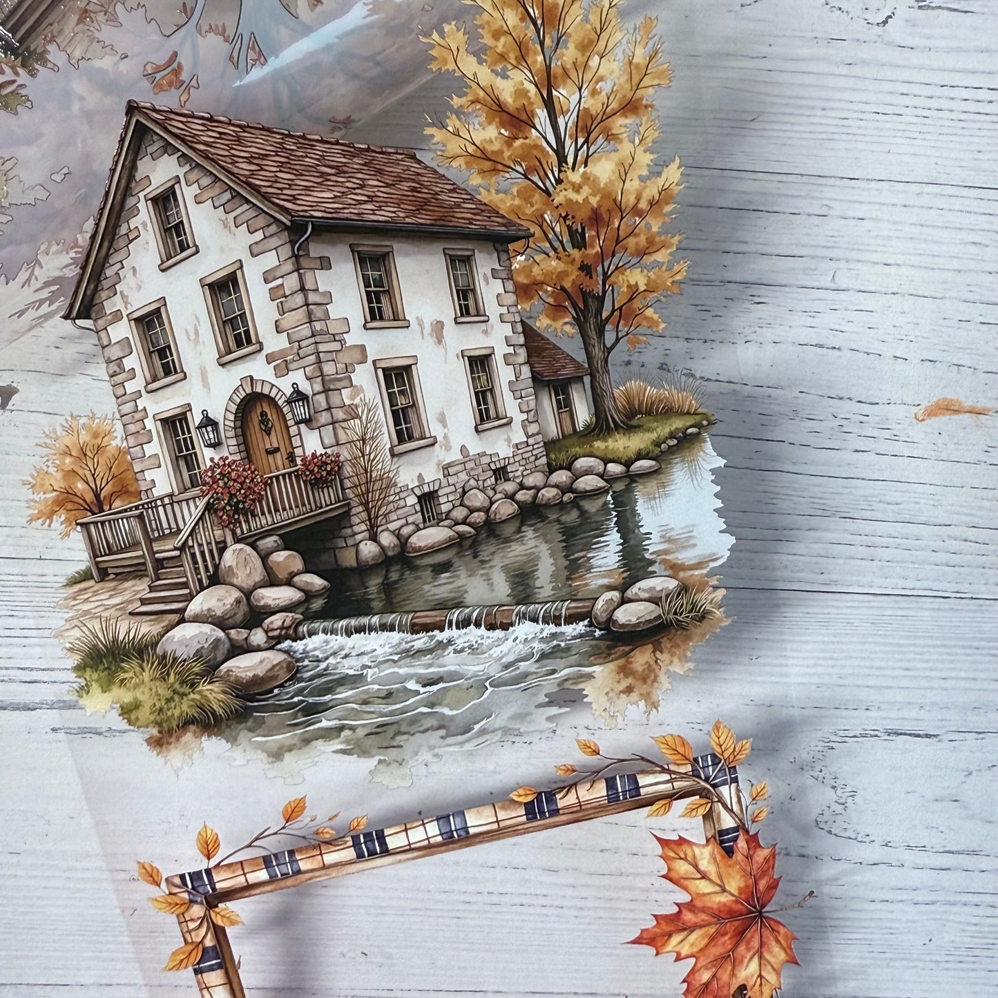 PET 3D raised Landscape4 tape,one roll fashion, junk journal, scrapbooking,bullet journal, card making.