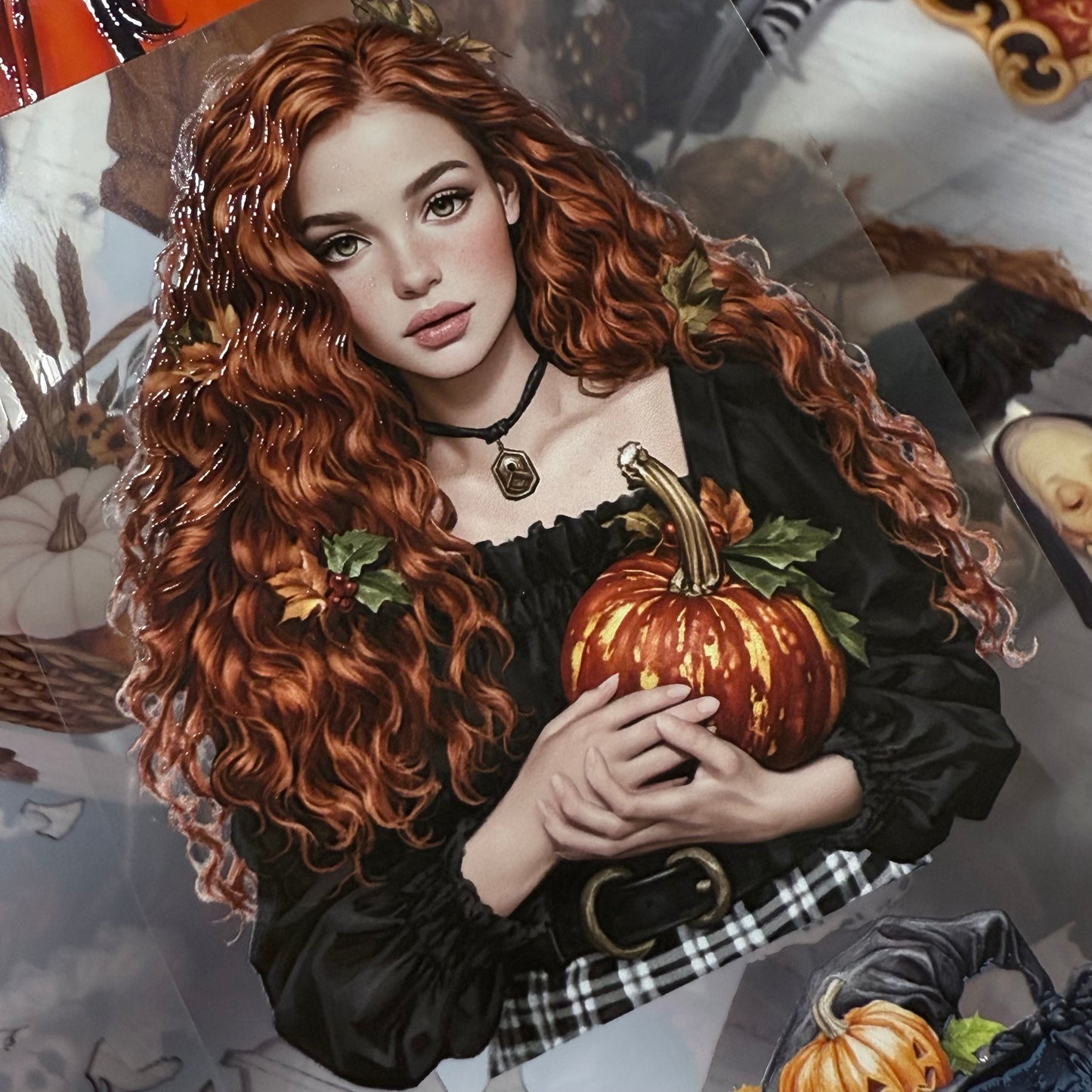 PET 3D raised Autumn spell and Midnight circus tape,one roll fashion, junk journal, scrapbooking,bullet journal, card making.