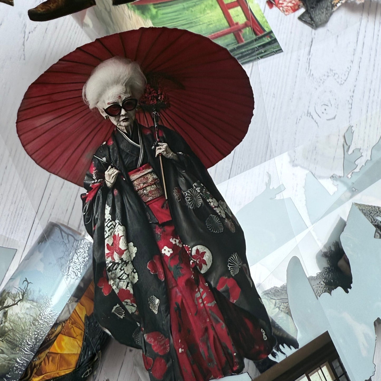 PET 3D raised Surreal Quirky Pirate Crew and Peculiar Japanese Style Senior tape,one roll fashion, junk journal, scrapbooking,bullet journal, card making.