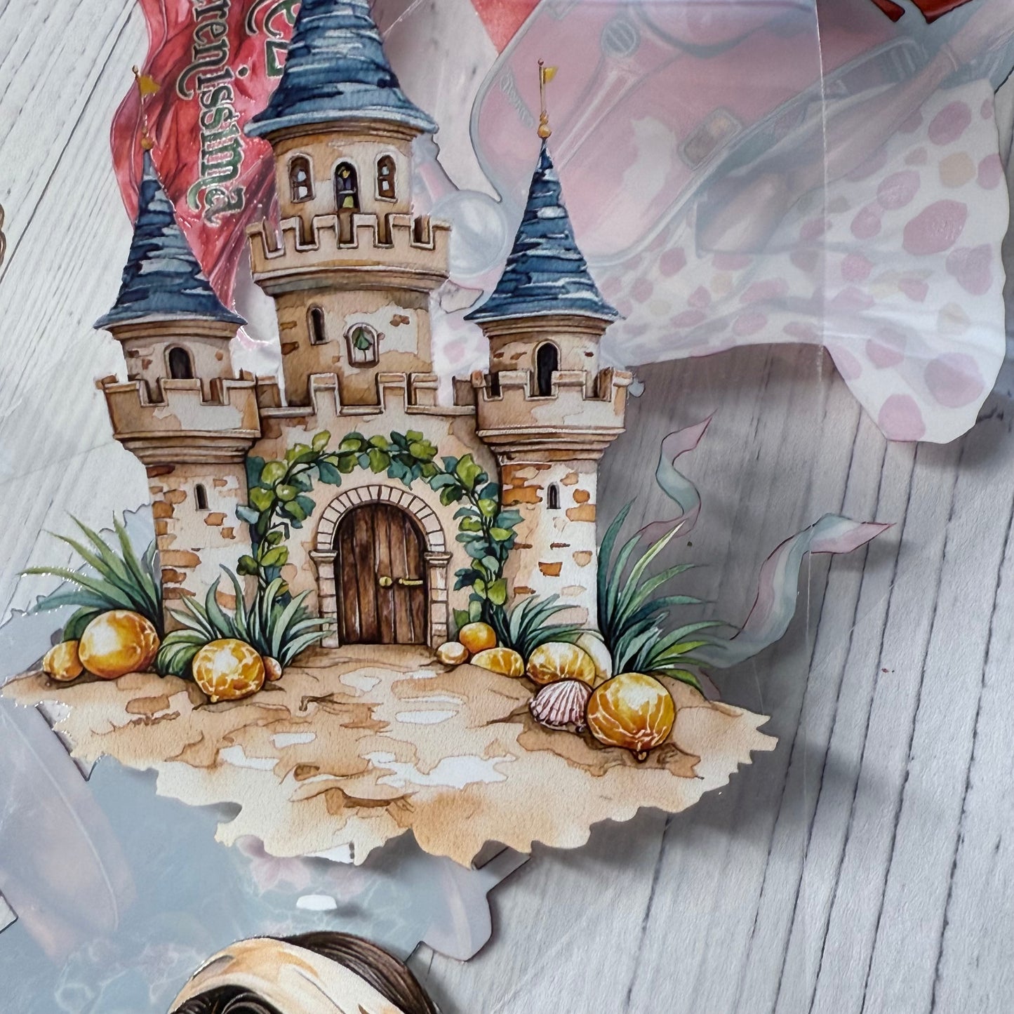 PET 3D raised Gretings from the beach and Bellissimo italian beauty tape,one roll fashion, junk journal, scrapbooking,bullet journal, card making.