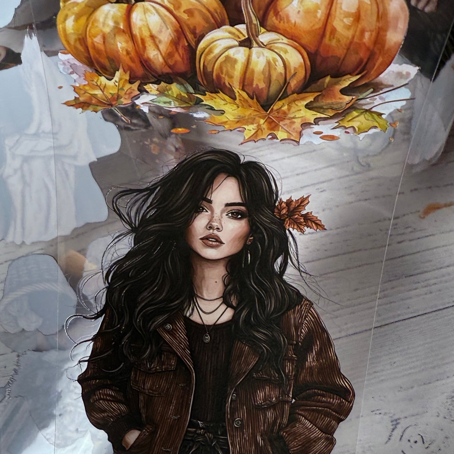 PET 3D raised Autumn Days and Happy Thanksgiving tape,one roll fashion, junk journal, scrapbooking,bullet journal, card making.