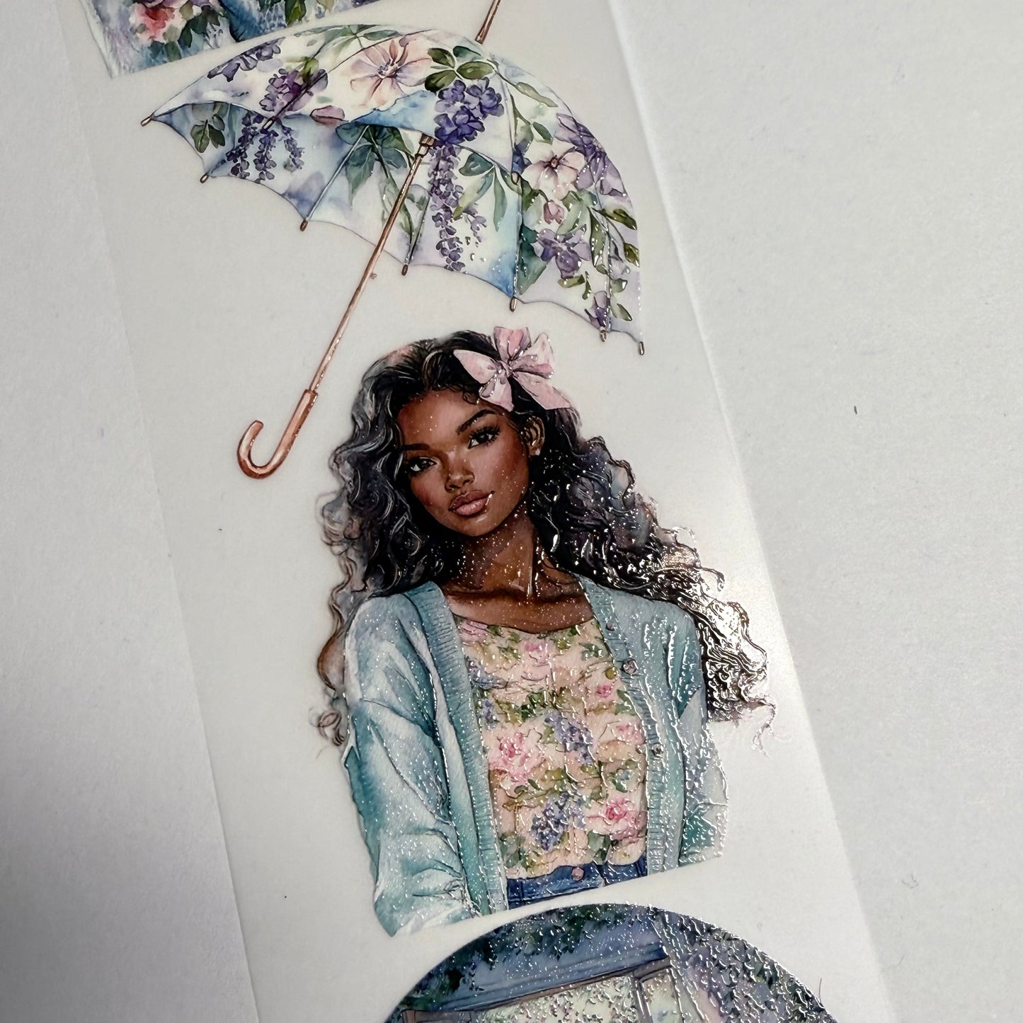 PET 3D raised wild love and monet's garden tape,one roll fashion, junk journal, scrapbooking,bullet journal, card making.