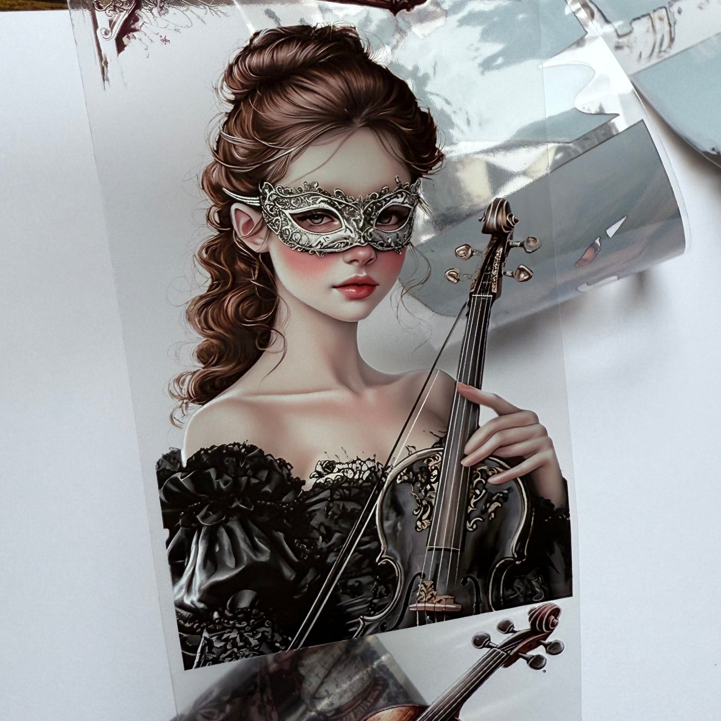 PET 3D raised She is an musician, She is an tailor tape,one roll fashion, junk journal, scrapbooking,bullet journal, card making.