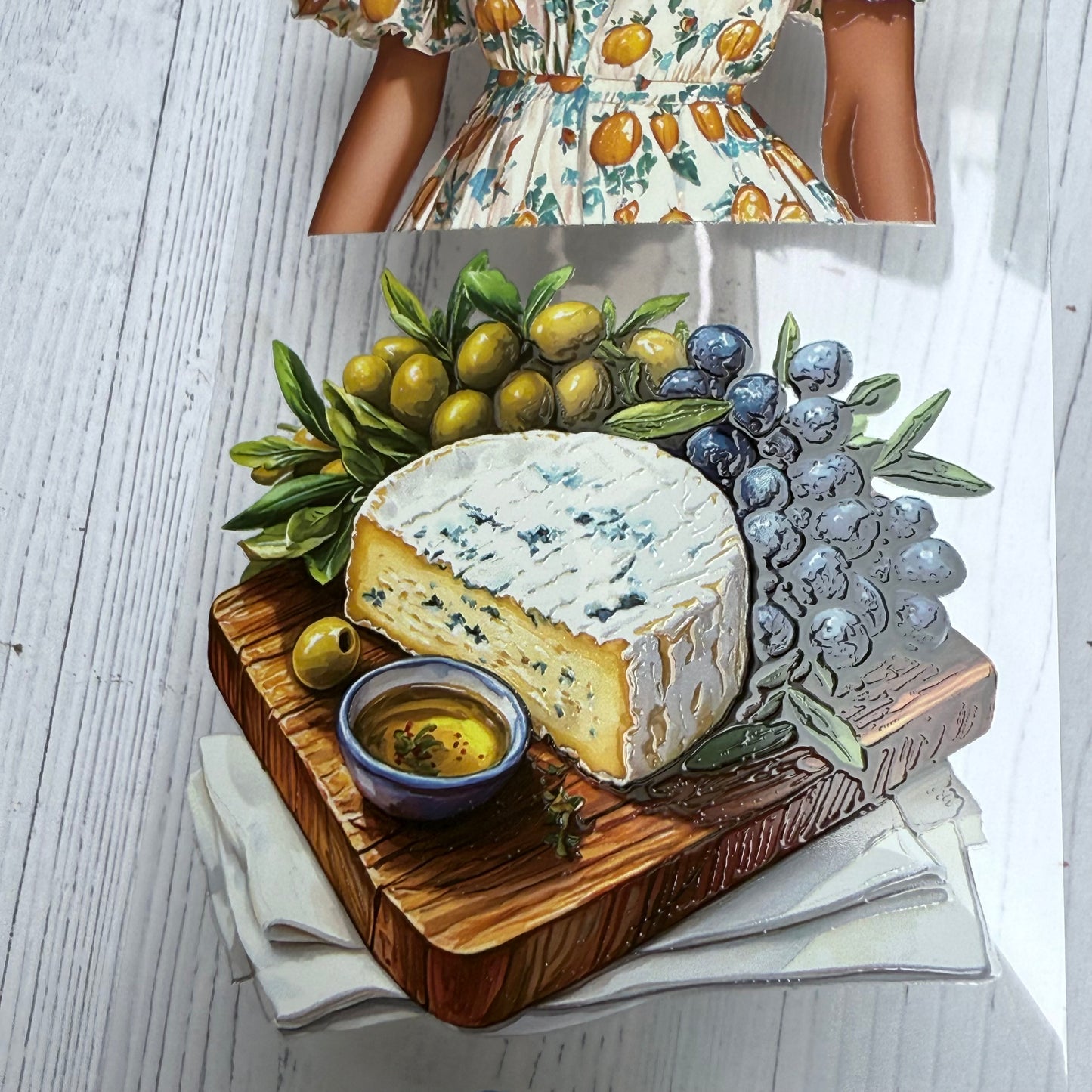 PET 3D raised Becoming Mom and Santorini2 tape,one roll fashion, junk journal, scrapbooking,bullet journal, card making.