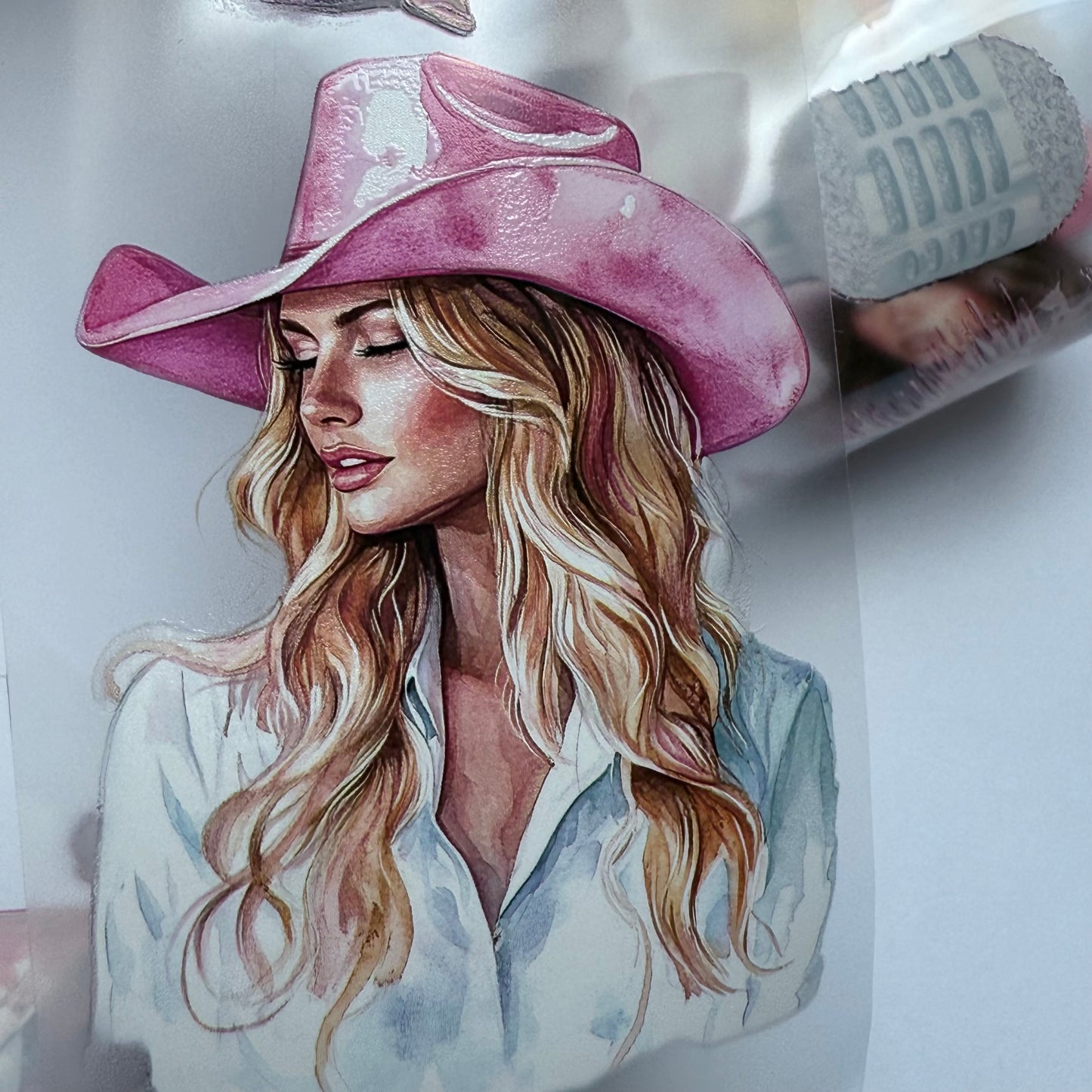 PET 3D raised Disco Cowgirl and Howdy Gals tape,one roll fashion, junk journal, scrapbooking,bullet journal, card making.