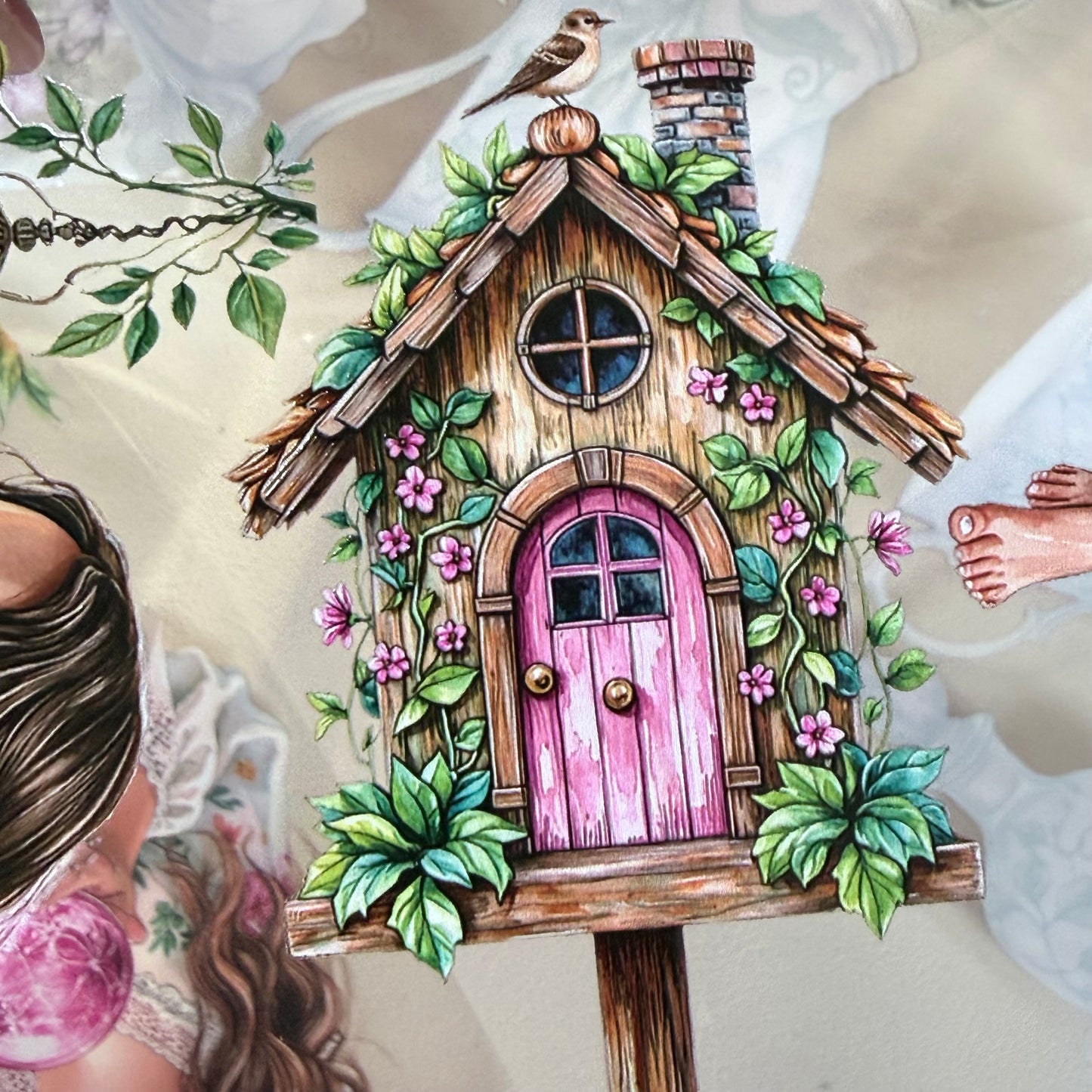 PET Iris and Ivy and Fae Fairy Garden 3D raised tape,one roll fashion, junk journal, scrapbooking,bullet journal, card making.