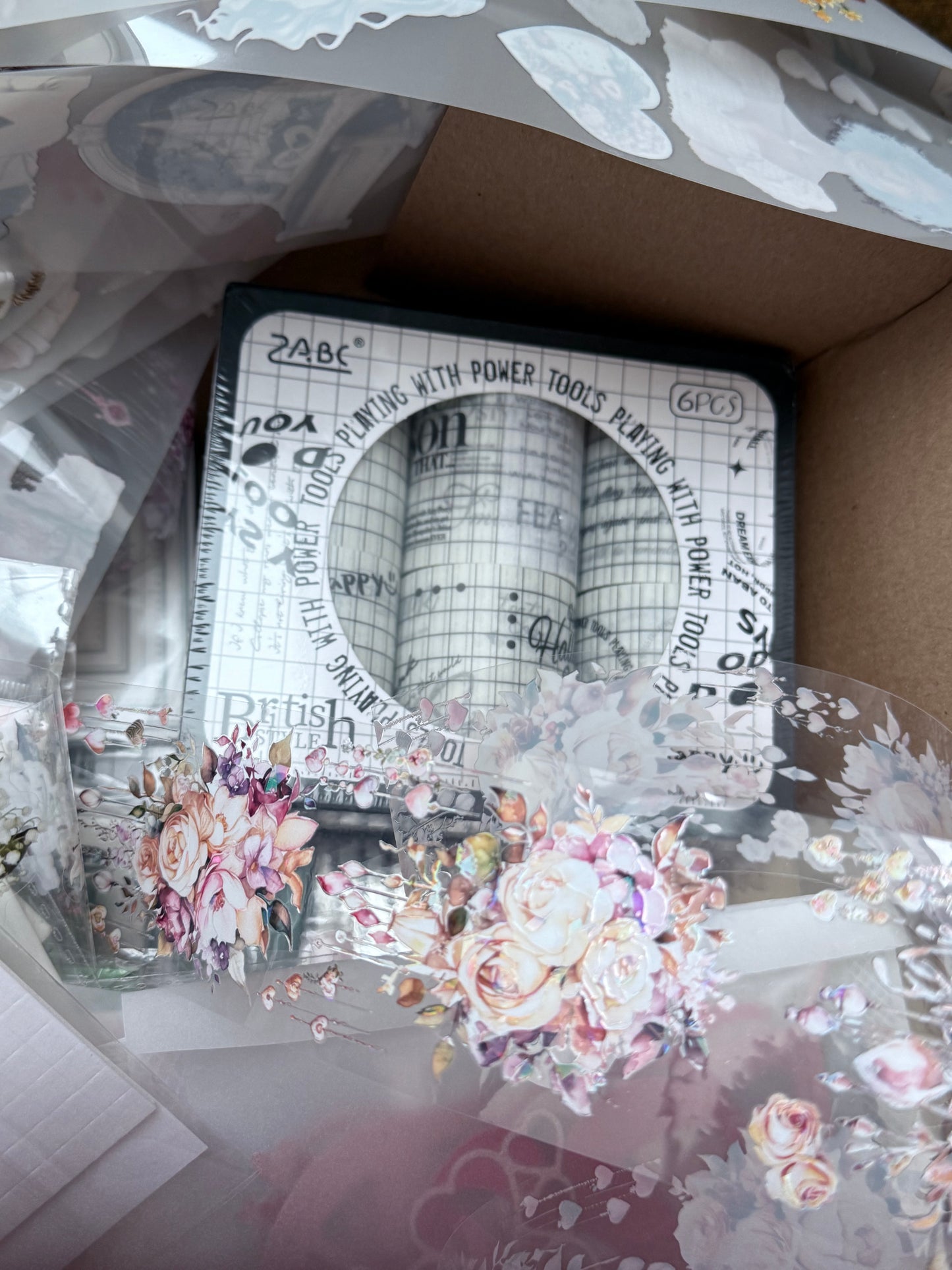SURPRISE Sticker and Washi tape box for scrapbook, LOVE Edition gift box junk journal, scrapbooking, bullet journal, planners,card making, wedding