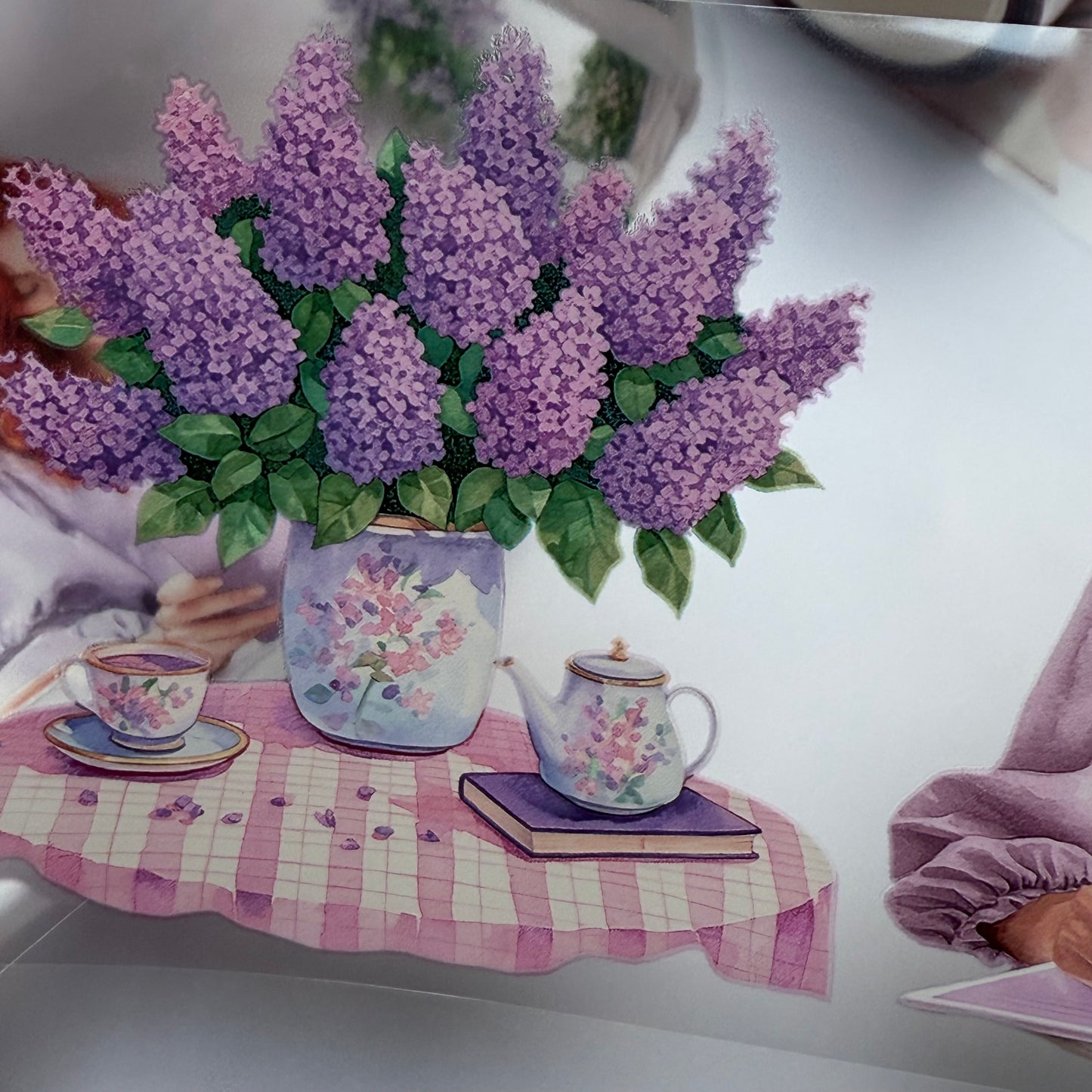 PET 3D raised Lilac daydream and Pink petal planner tape,one roll fashion, junk journal, scrapbooking,bullet journal, card making.